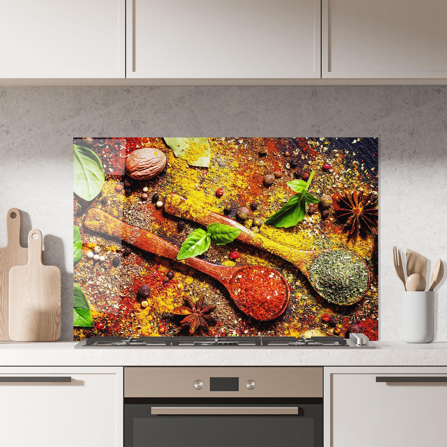 Panou Sticla Bucatarie Dried Herbs mockup 7