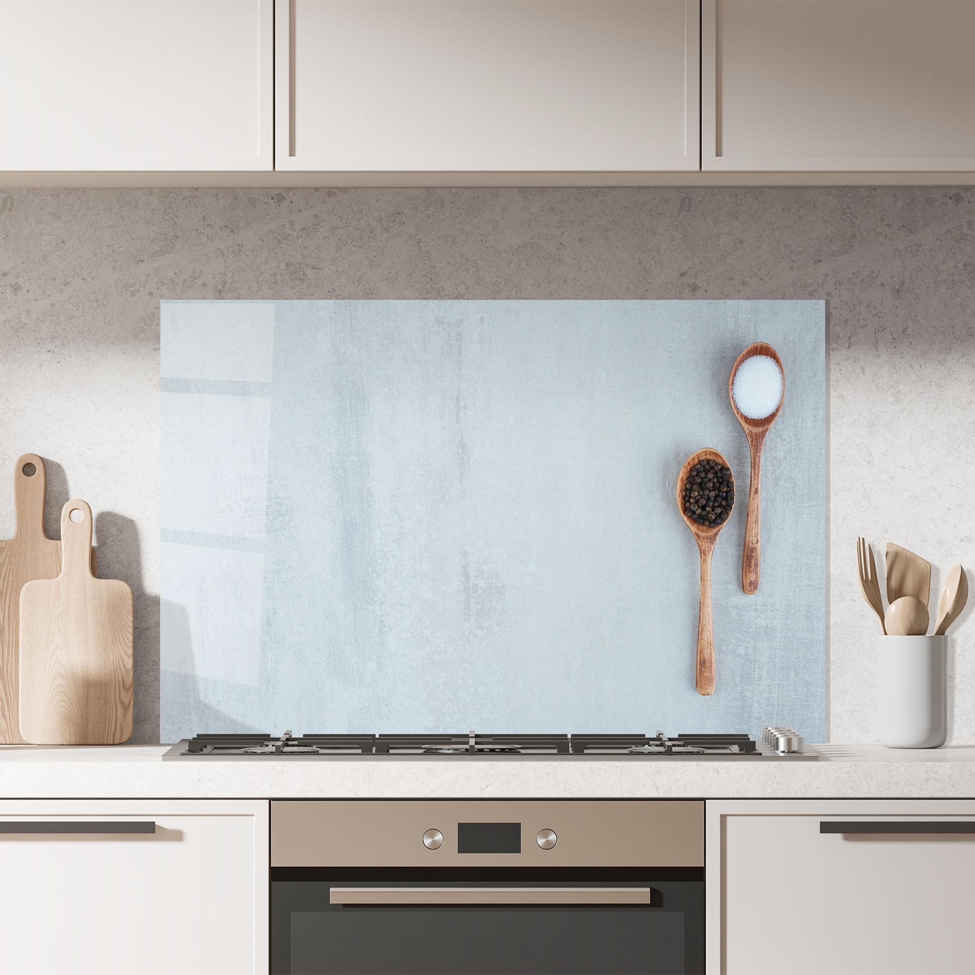 Panou Sticla Bucatarie Salt Pepper Spoons mockup 7