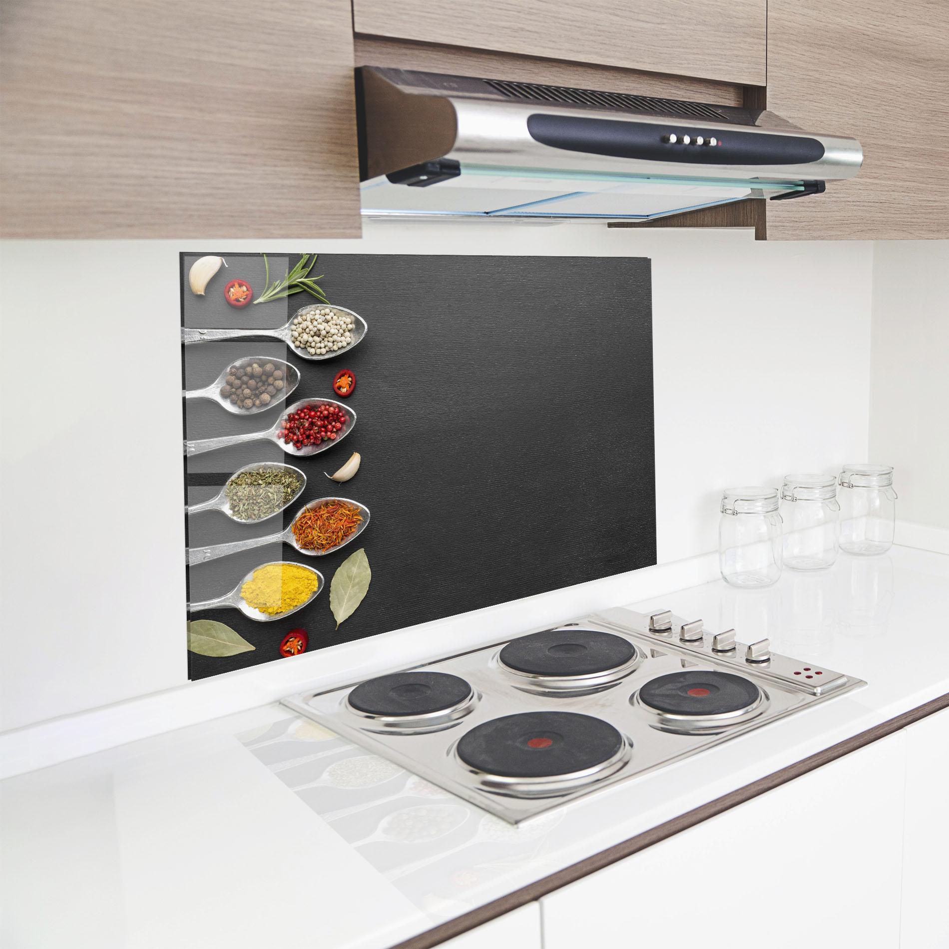 Panou Sticla Bucatarie Condiments Spoons mockup 8