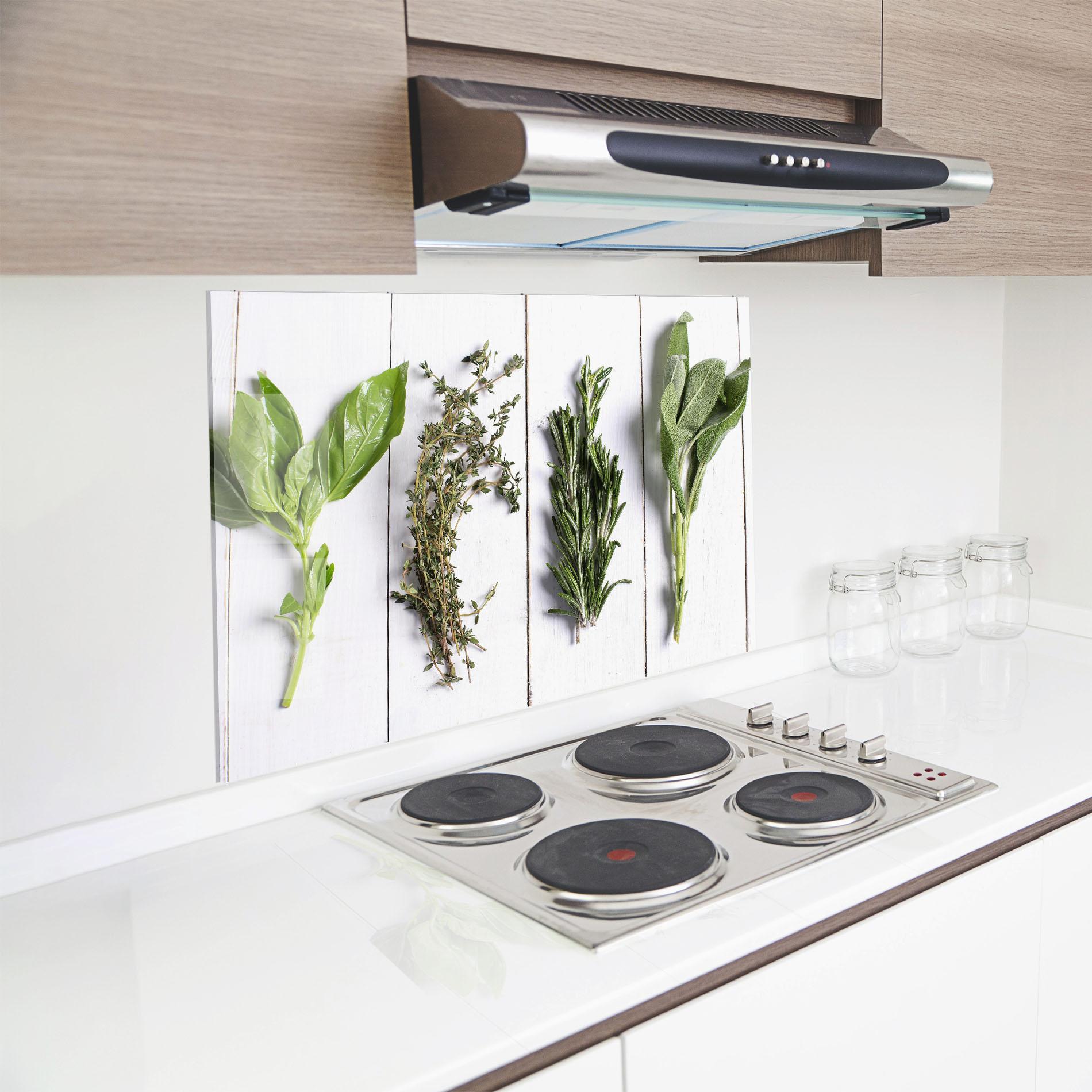 Panou Sticla Bucatarie Different Herbs mockup 8