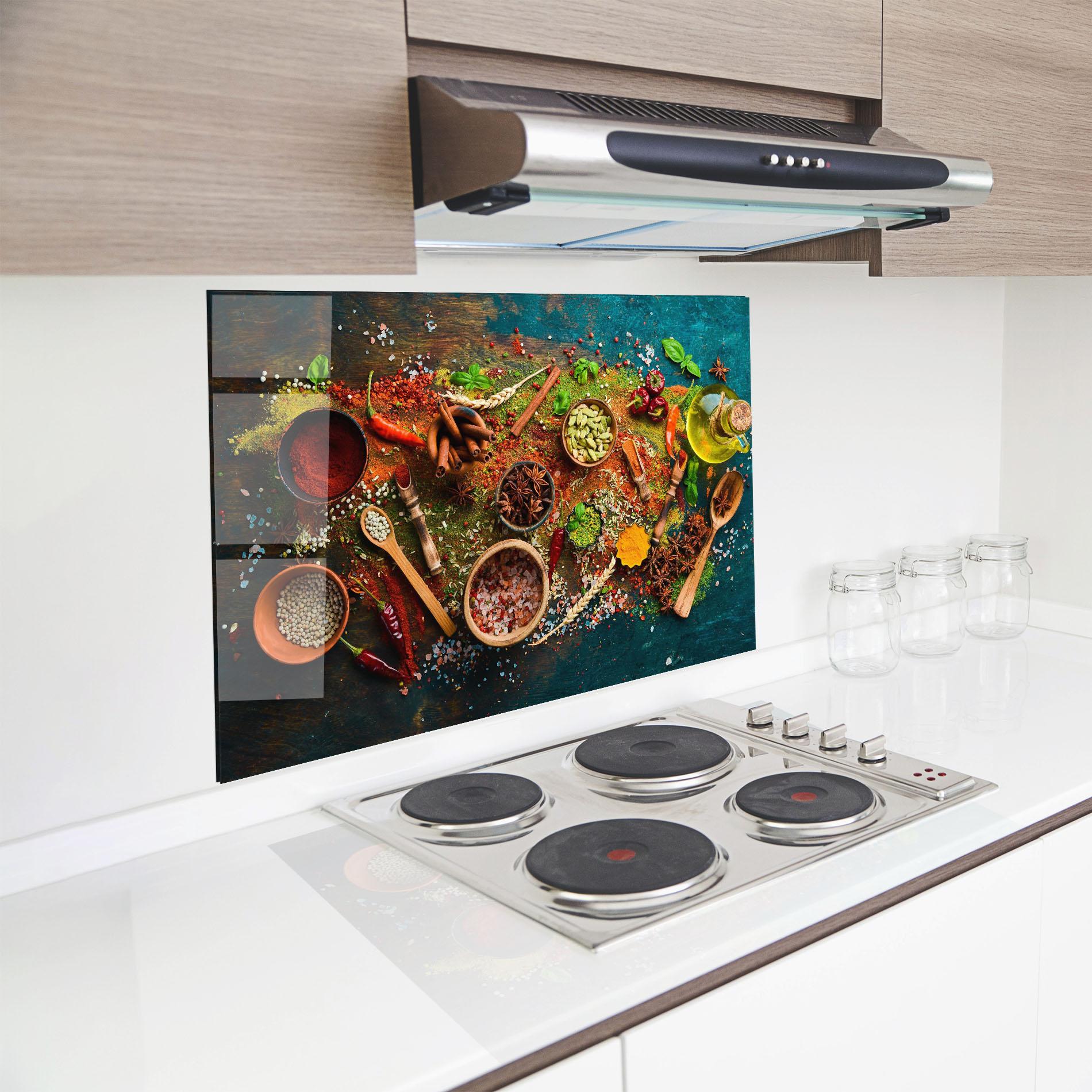 Panou Sticla Bucatarie Seasonings Mix mockup 8