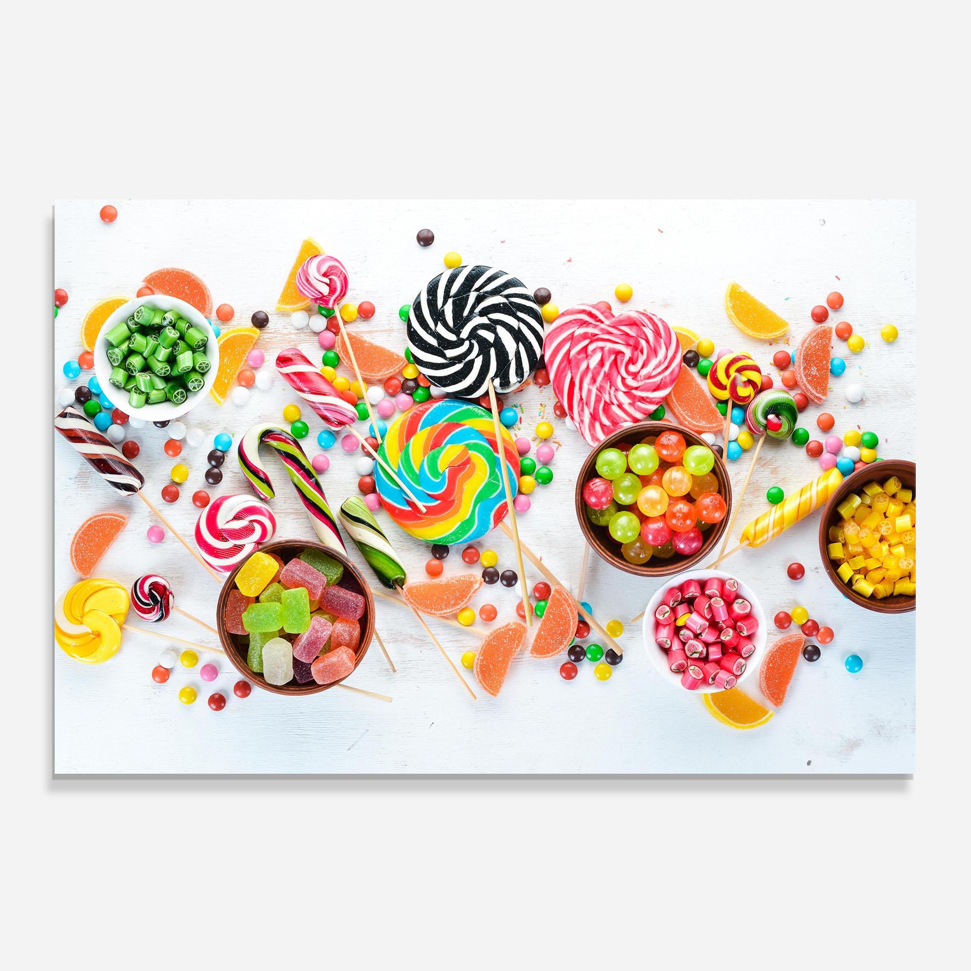 Panou Sticla Bucatarie Colorful Candies Jelly mockup 0