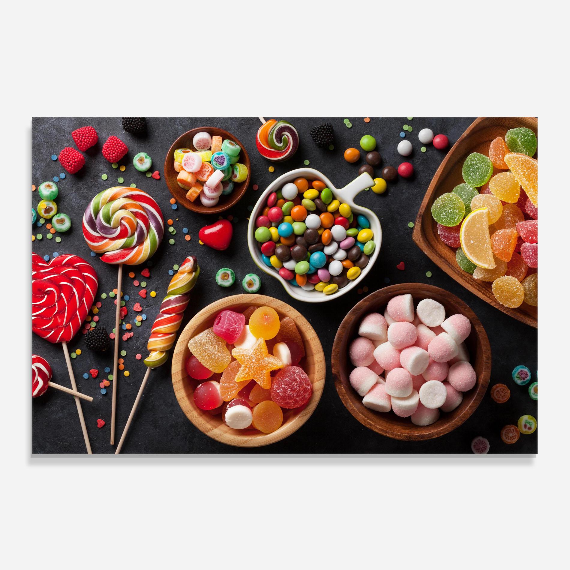 Panou Sticla Bucatarie Colorful Candies mockup 0