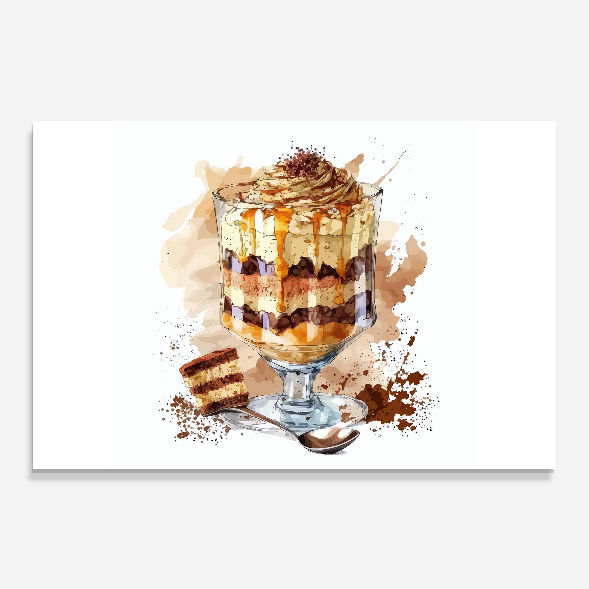 Panou Sticla Bucatarie Cup Dessert mockup 0