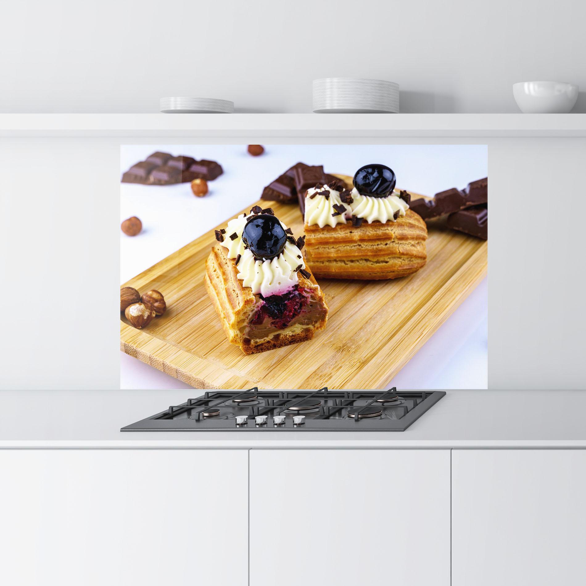 Panou Sticla Bucatarie Blueberry Eclair mockup 9