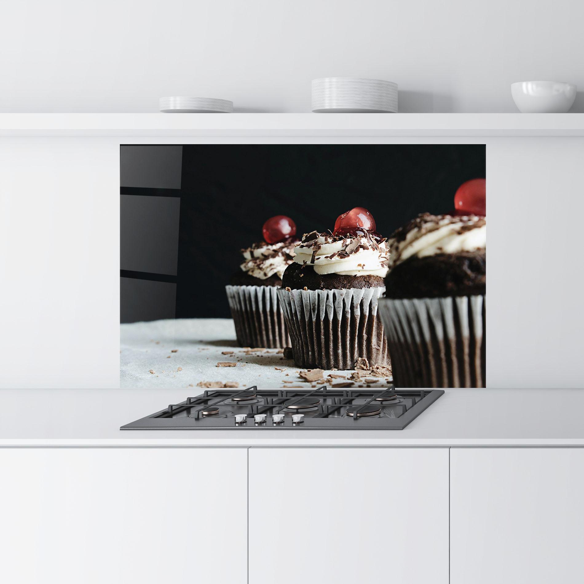 Panou Sticla Bucatarie Brown Muffins mockup 9