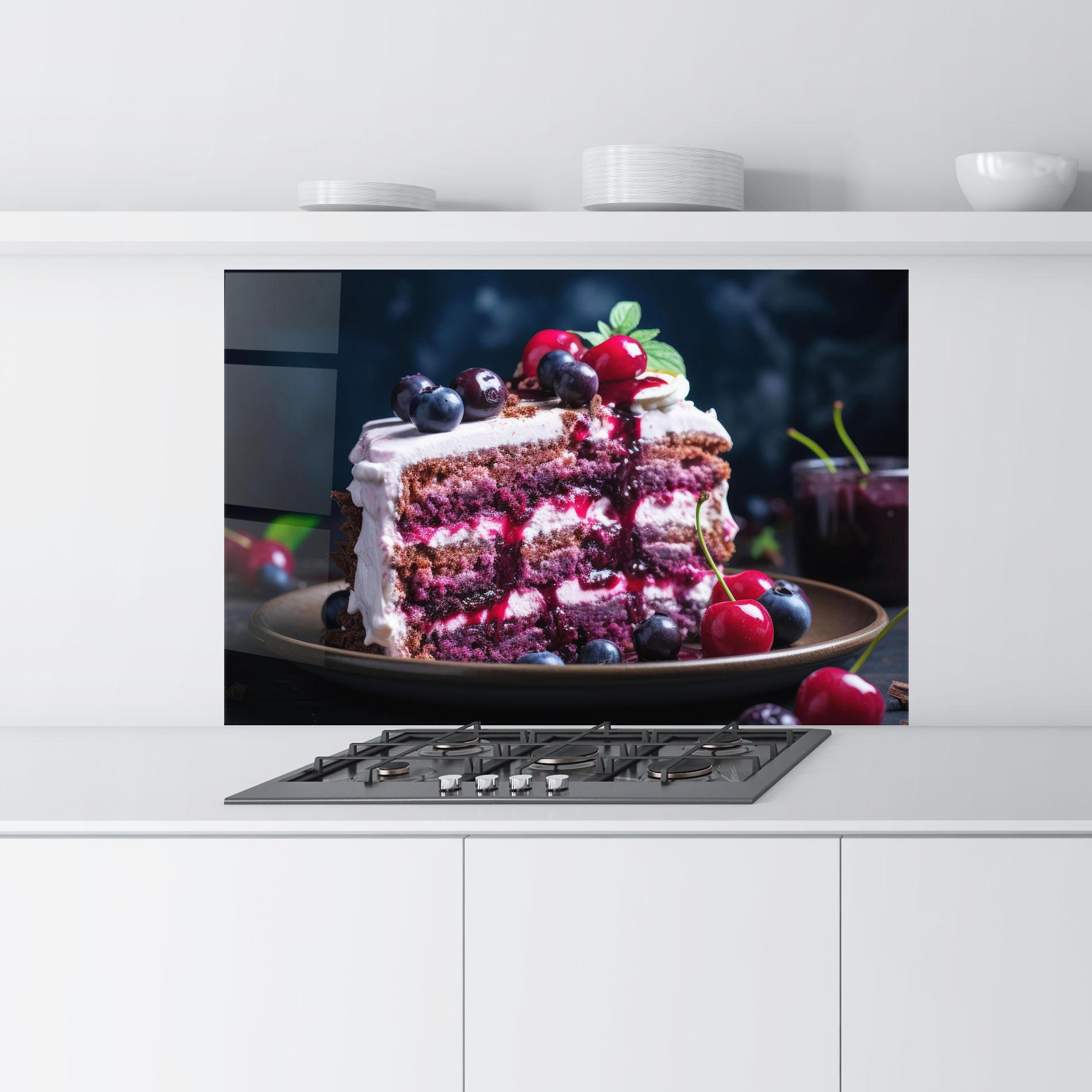 Panou Sticla Bucatarie Cherries Cream mockup 9