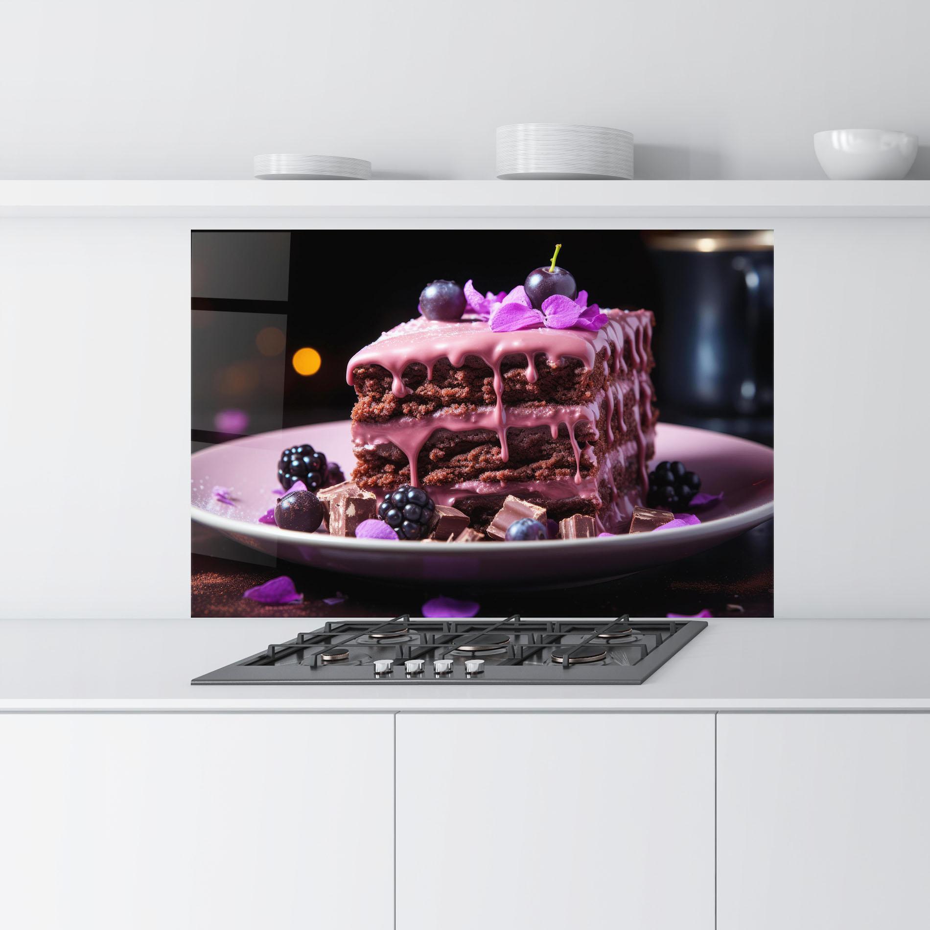 Panou Sticla Bucatarie Chocolate Berries mockup 9