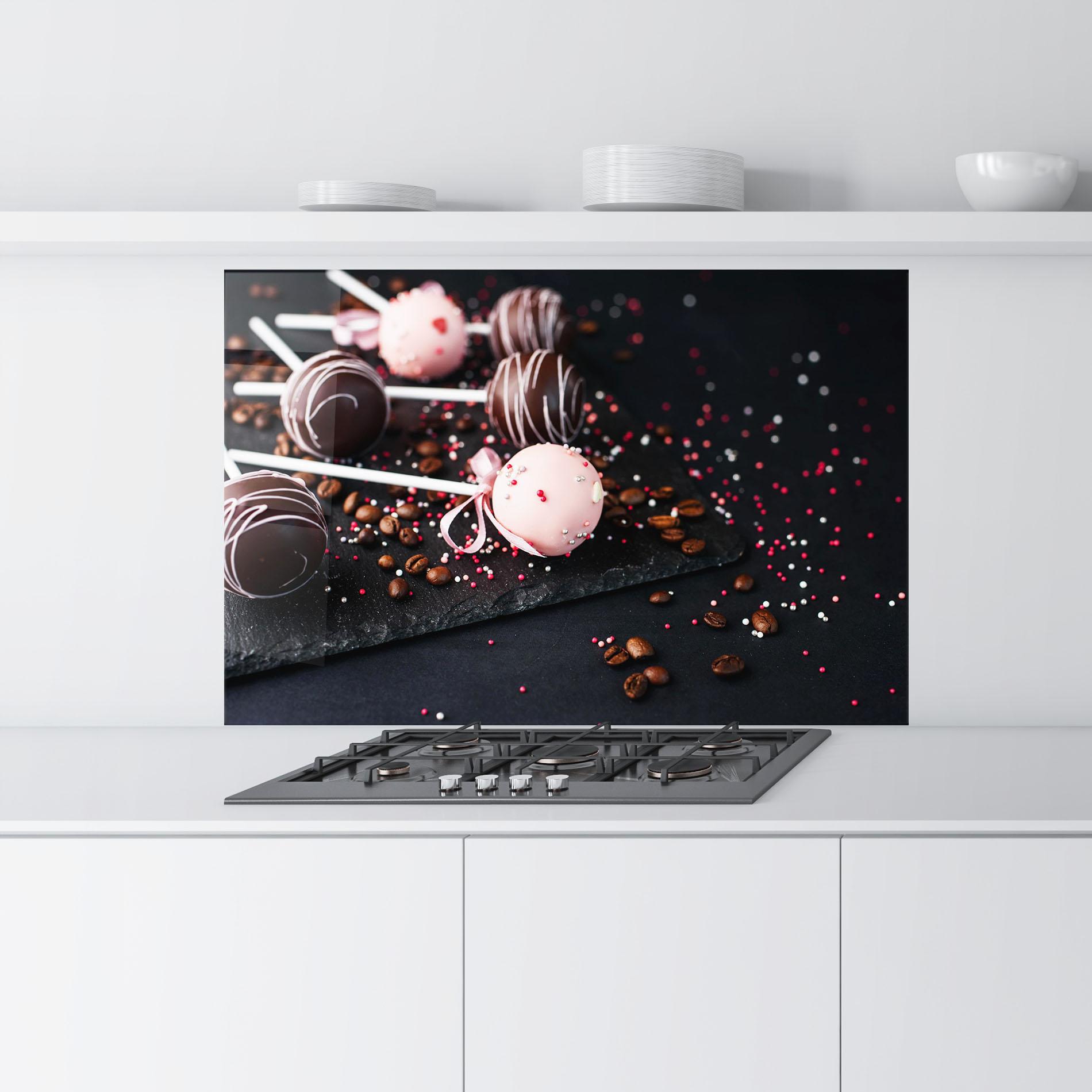 Panou Sticla Bucatarie Chocolate Dessert mockup 9