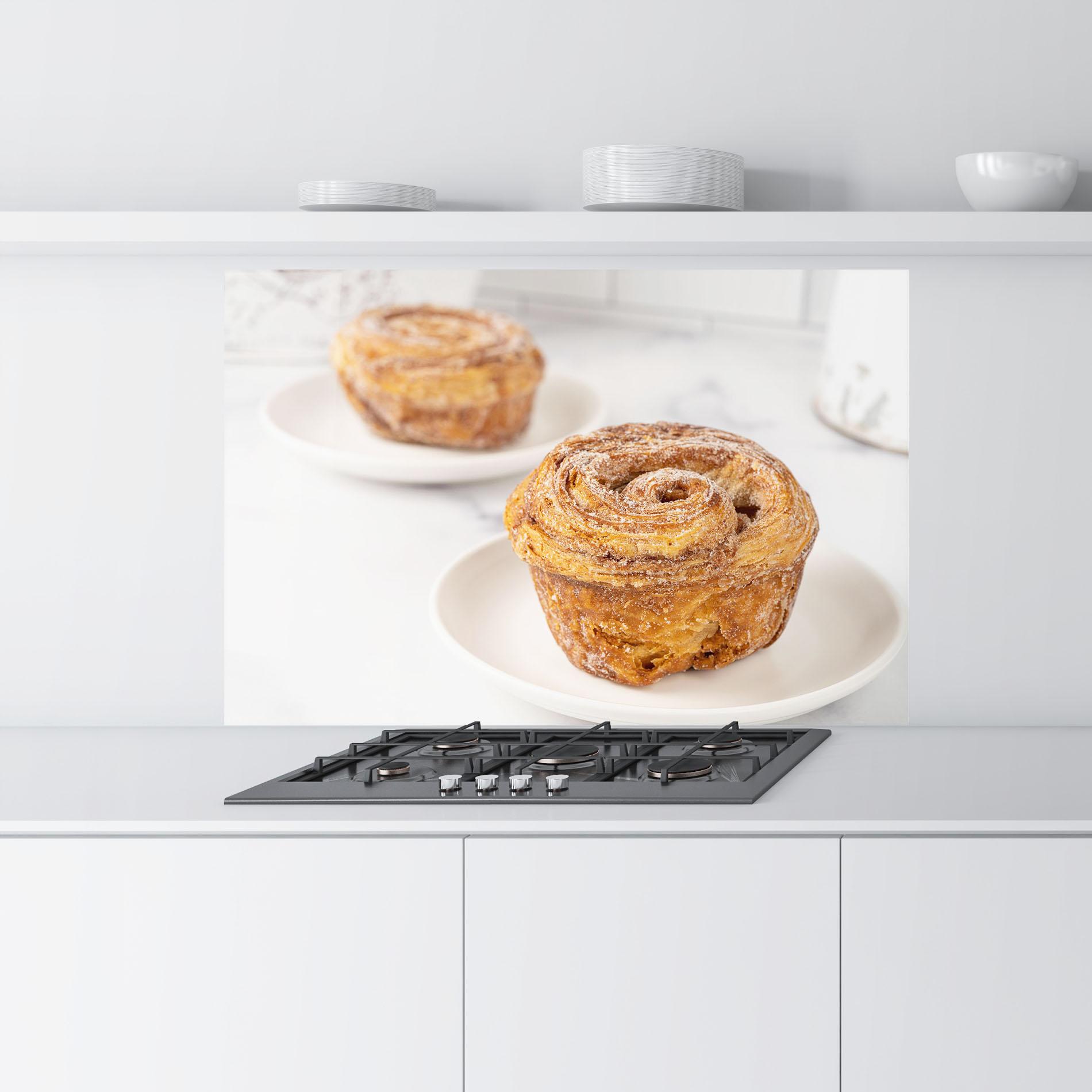 Panou Sticla Bucatarie Cinnamon Roll mockup 9