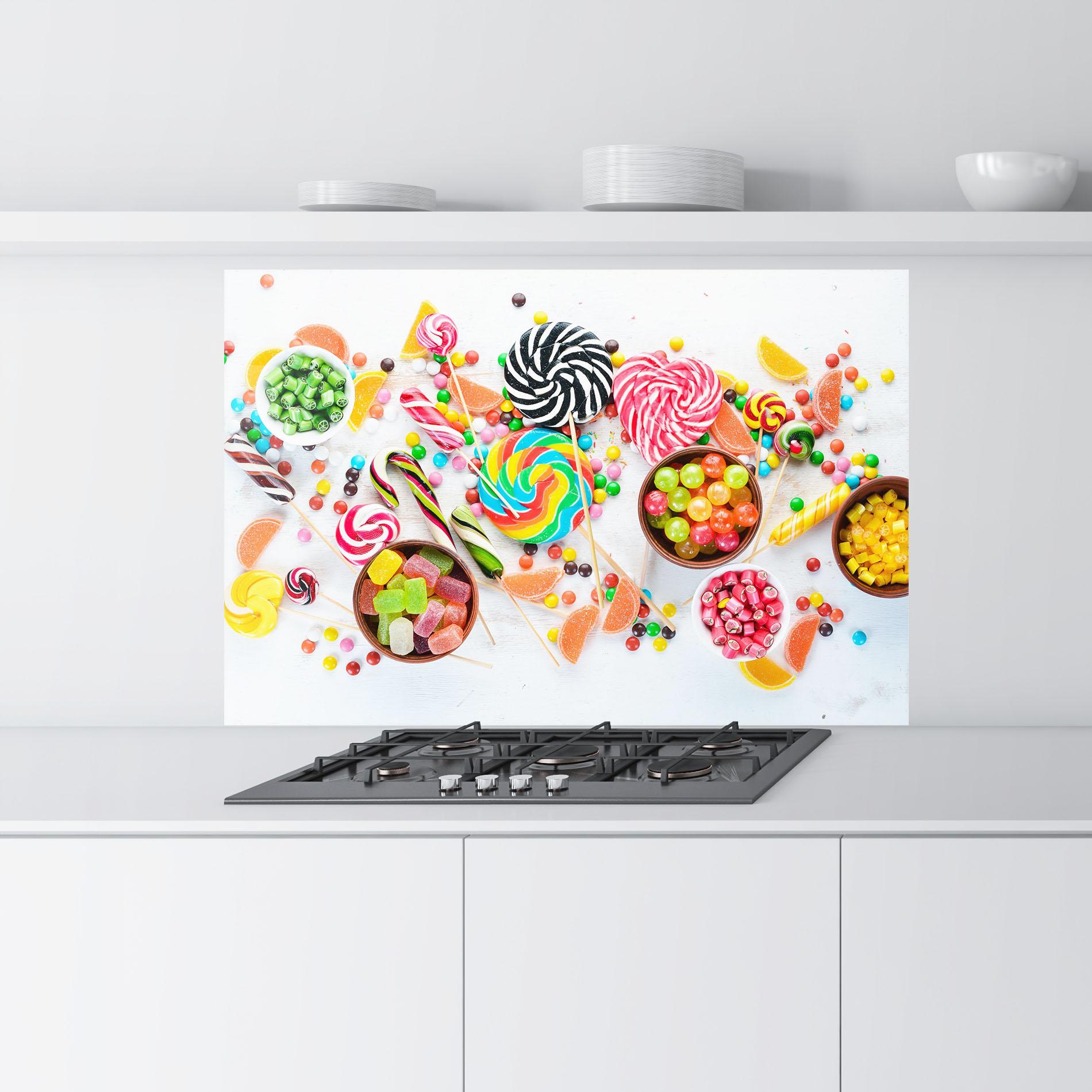 Panou Sticla Bucatarie Colorful Candies Jelly mockup 9