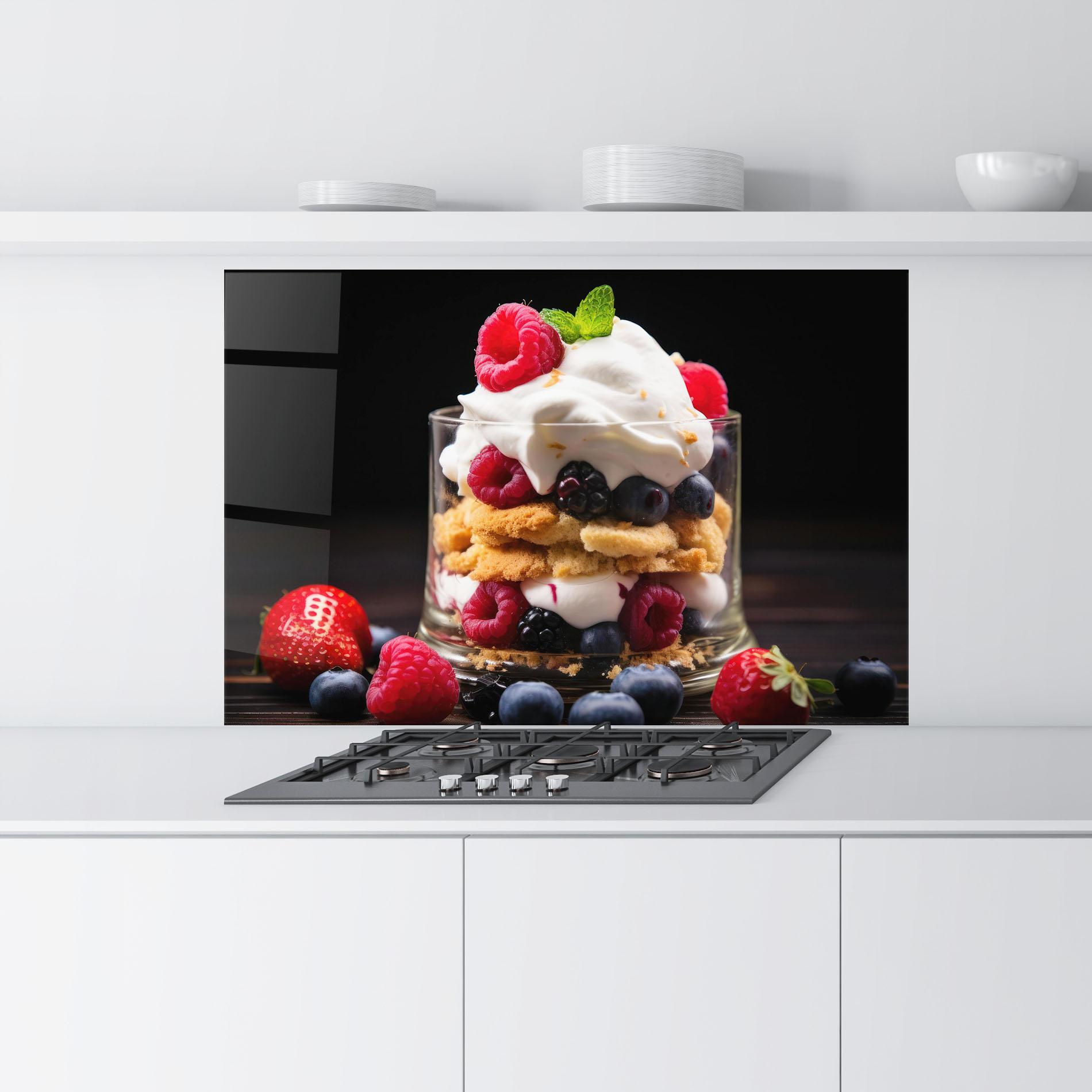 Panou Sticla Bucatarie Cup Fruit Dessert mockup 9