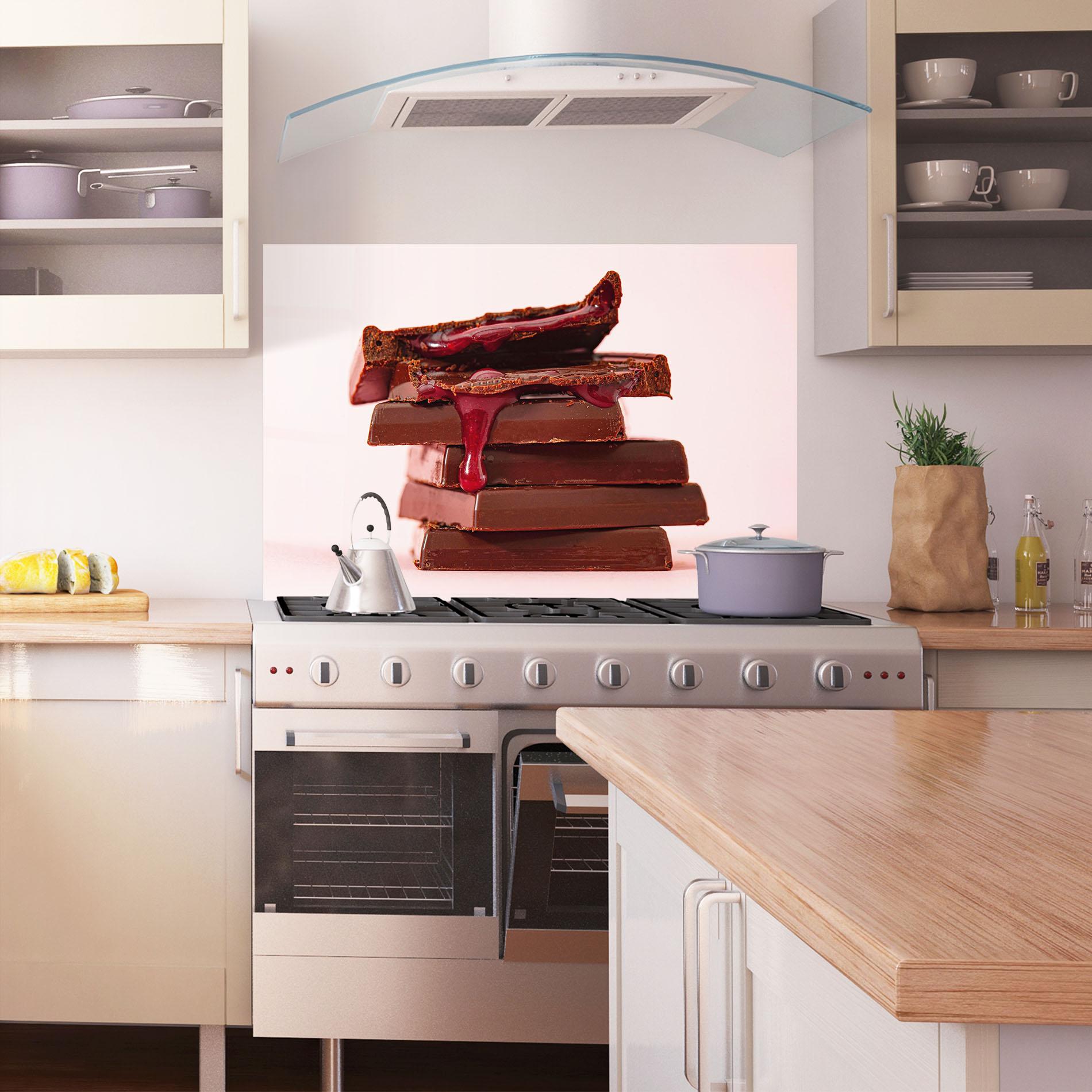 Panou Sticla Bucatarie Cherru Chocolate mockup 1