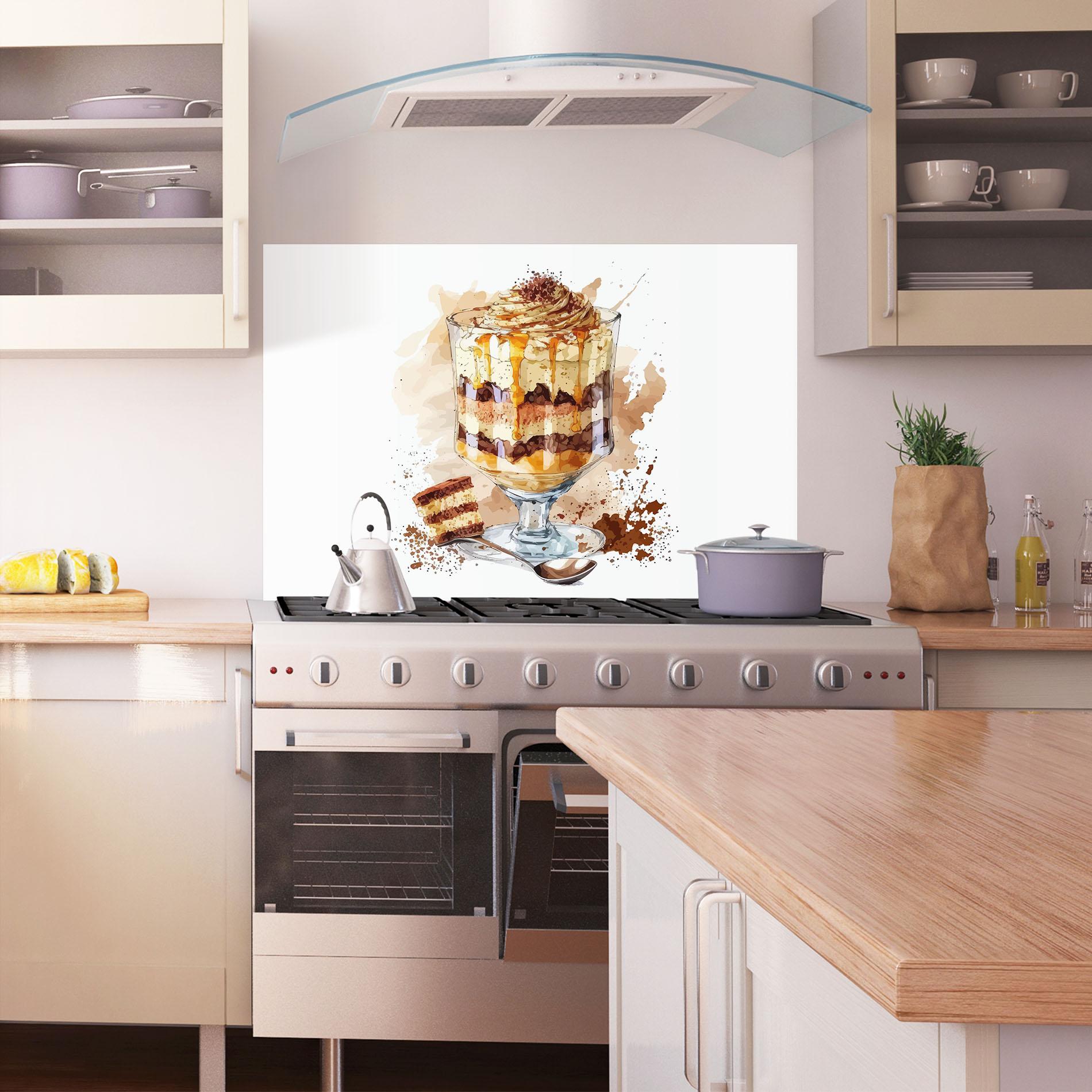 Panou Sticla Bucatarie Cup Dessert mockup 1