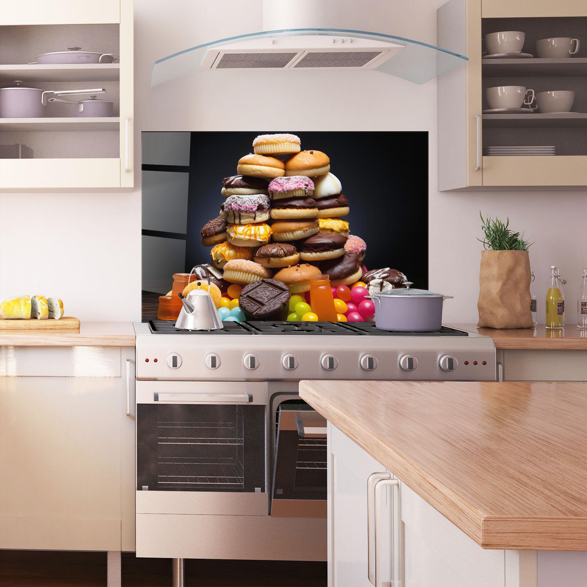 Panou Sticla Bucatarie Donuts mockup 1