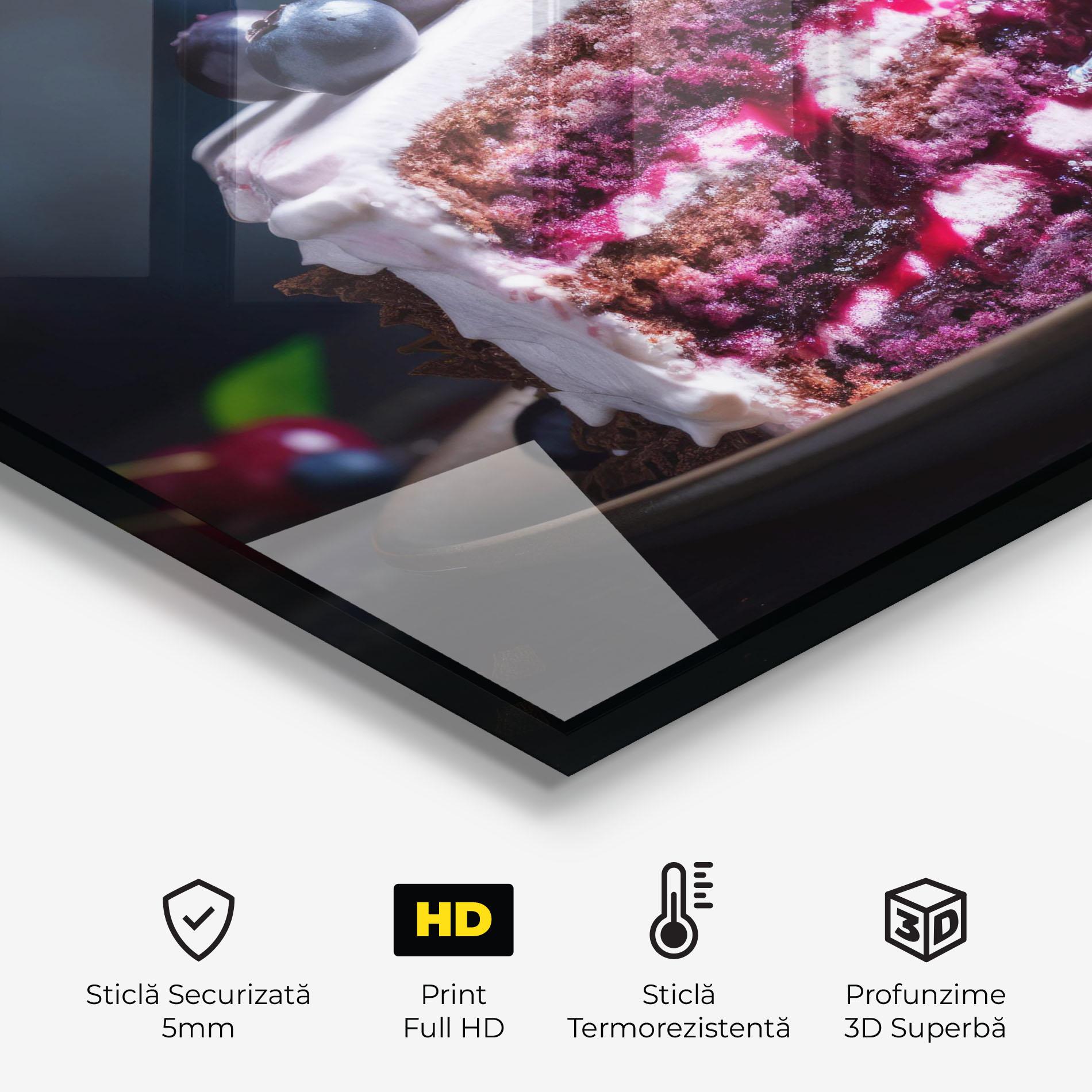 Panou Sticla Bucatarie Cherries Cream mockup 2