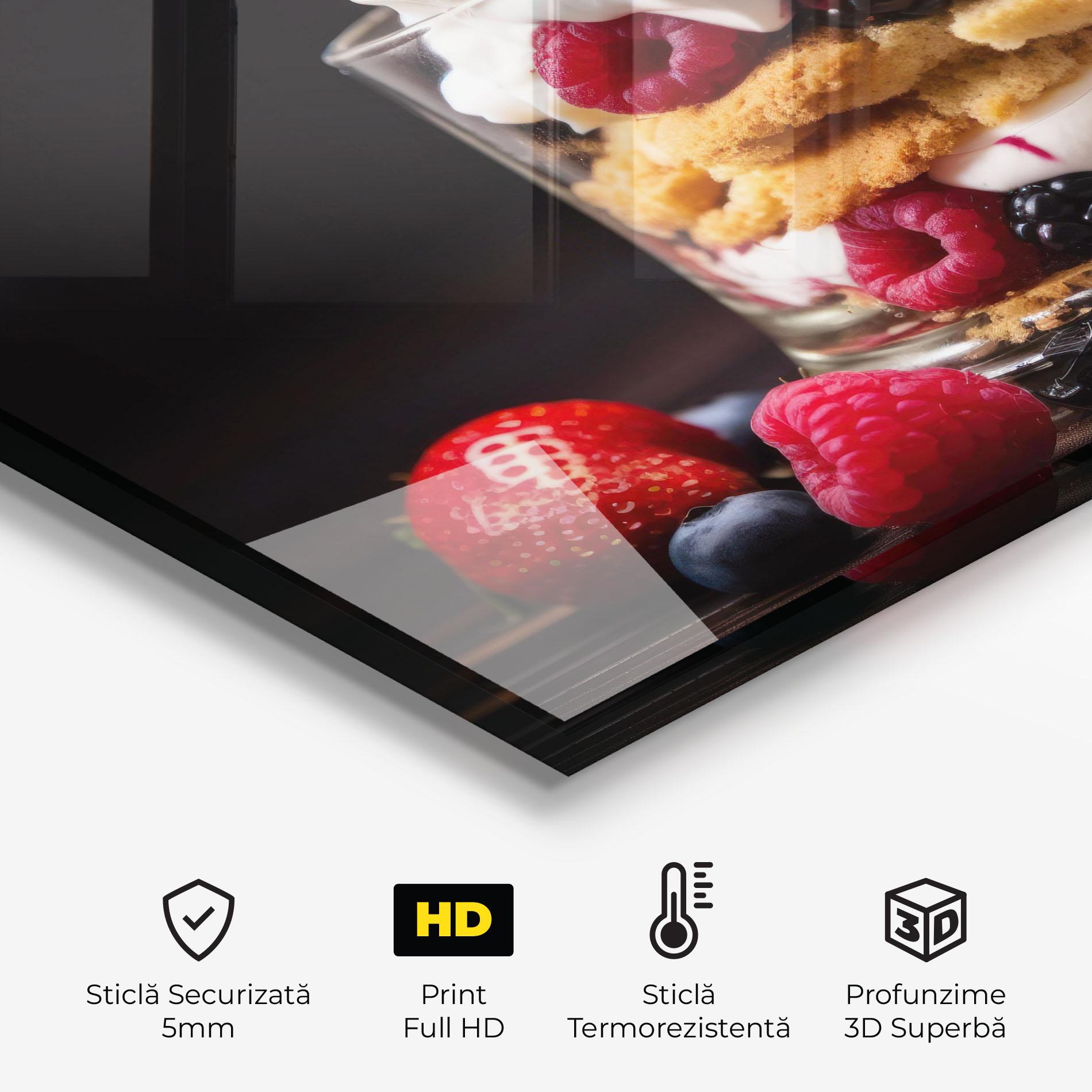 Panou Sticla Bucatarie Cup Fruit Dessert mockup 2