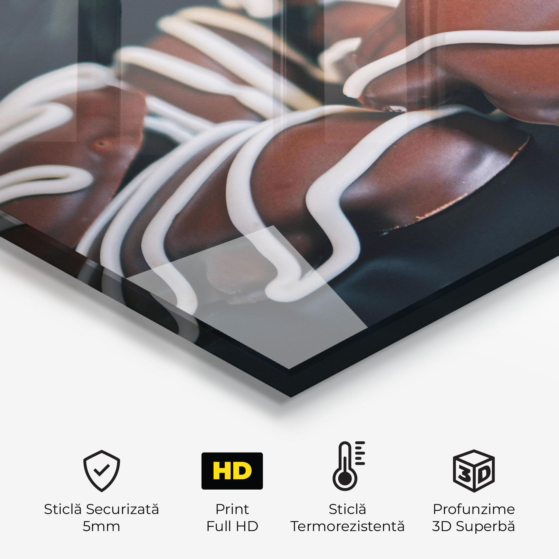 Panou Sticla Bucatarie Heart Shaped Chocolate mockup 2