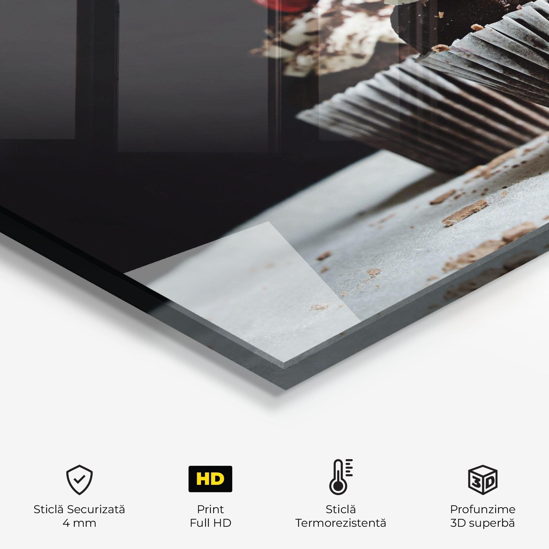 Panou Sticla Bucatarie Brown Muffins mockup 2