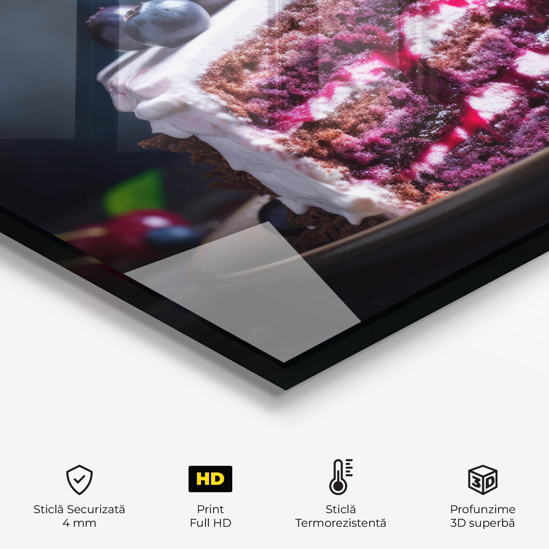 Panou Sticla Bucatarie Cherries Cream mockup 2