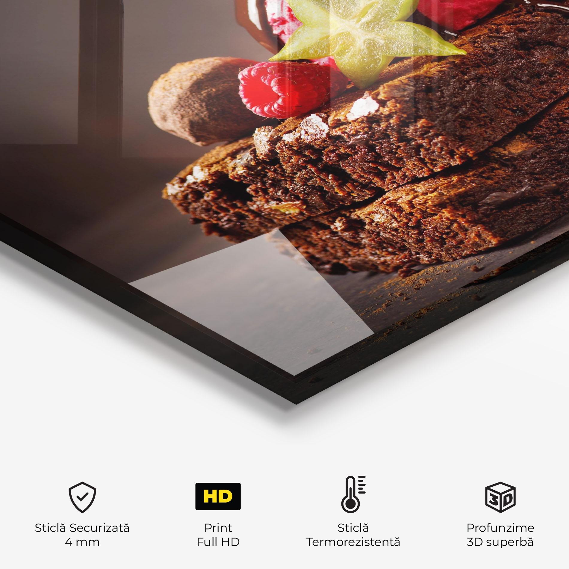 Panou Sticla Bucatarie Chocolate Brownie mockup 2
