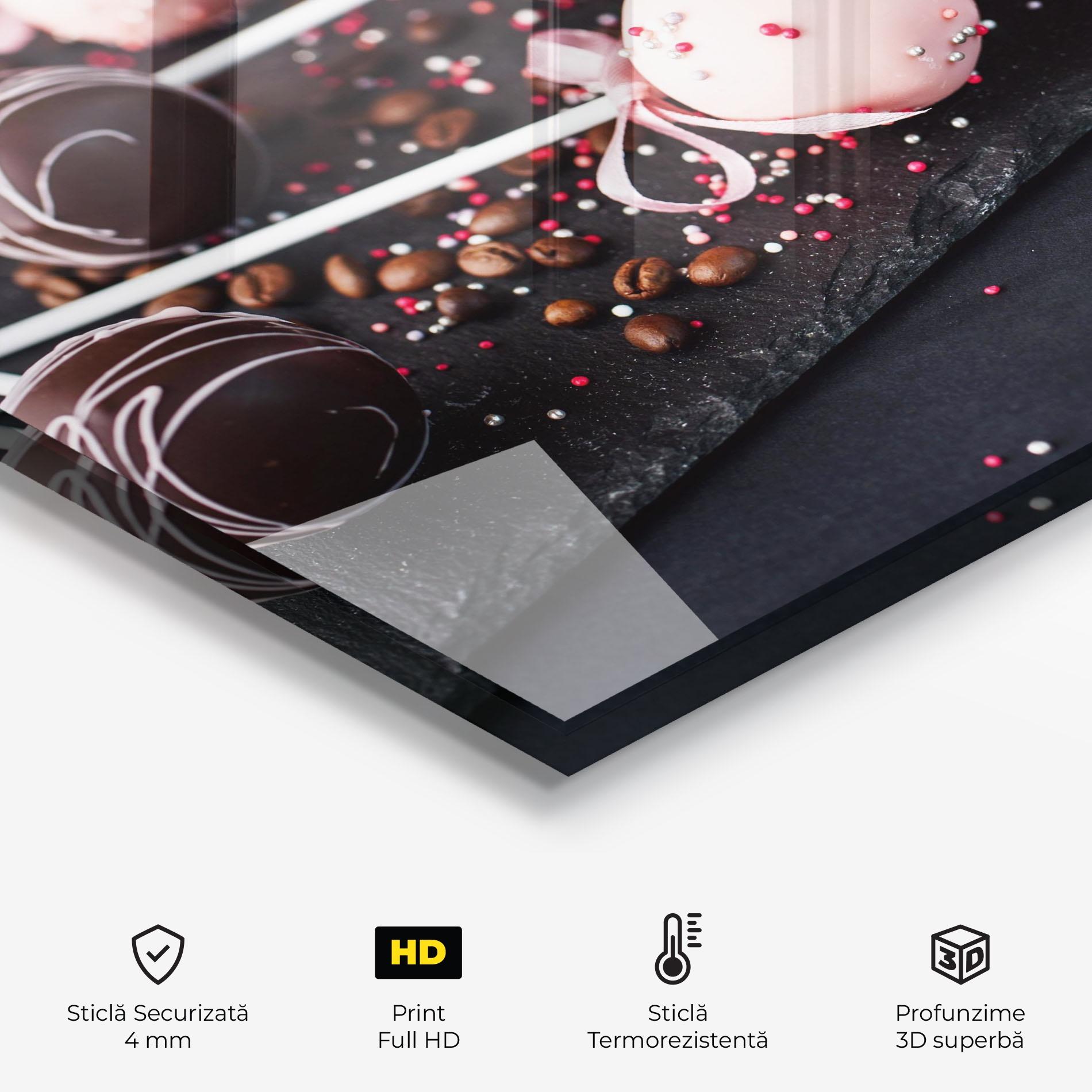 Panou Sticla Bucatarie Chocolate Dessert mockup 2