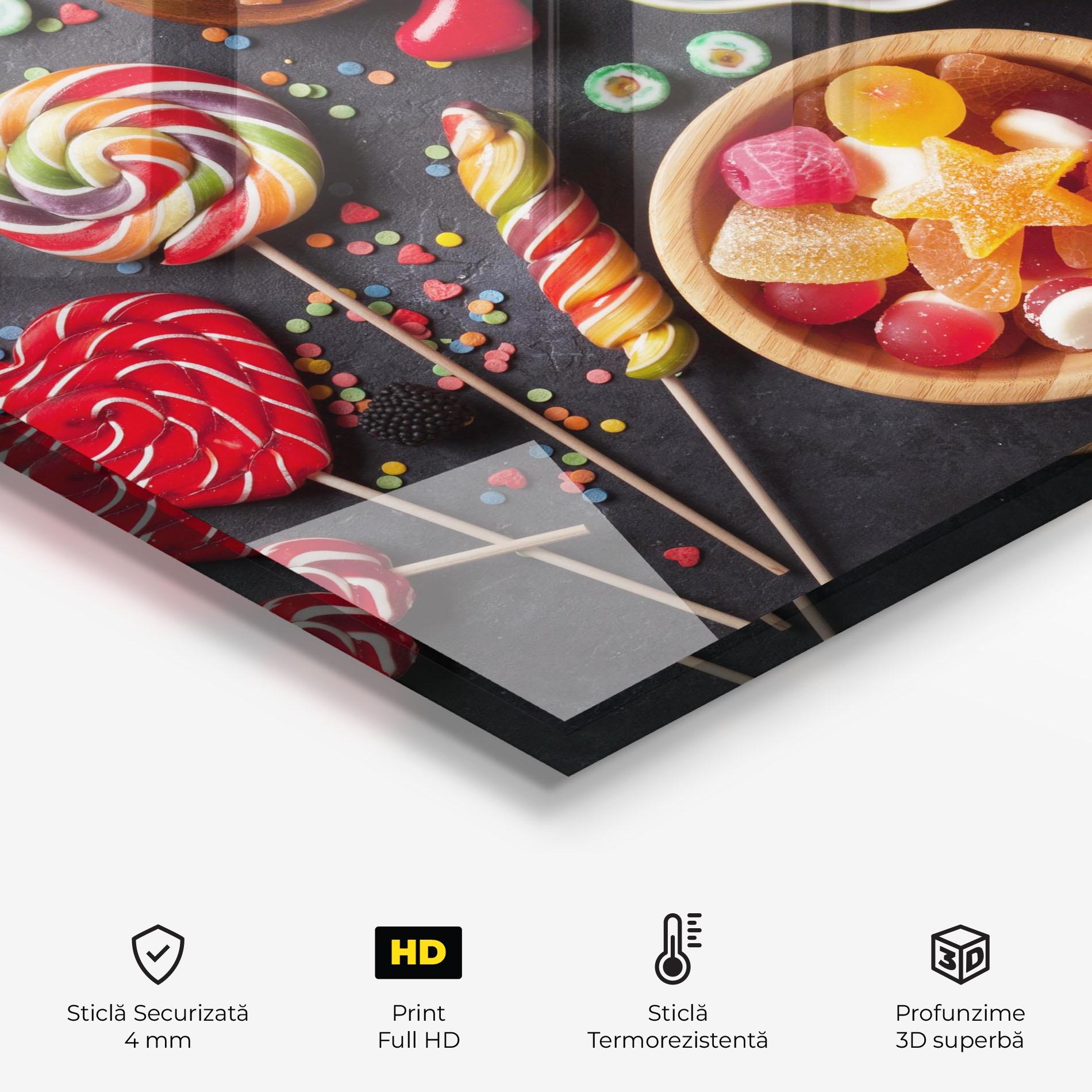 Panou Sticla Bucatarie Colorful Candies mockup 2