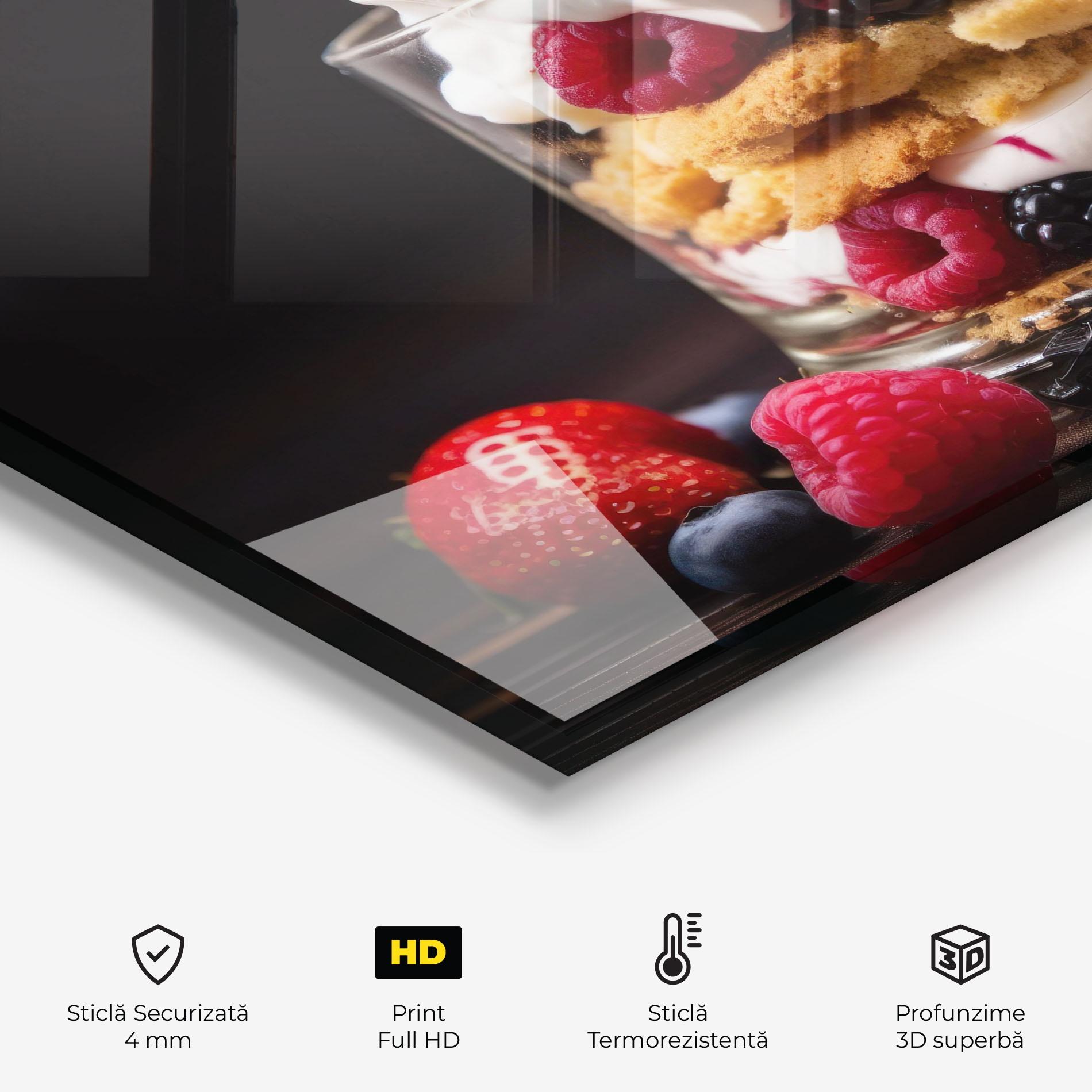 Panou Sticla Bucatarie Cup Fruit Dessert mockup 2