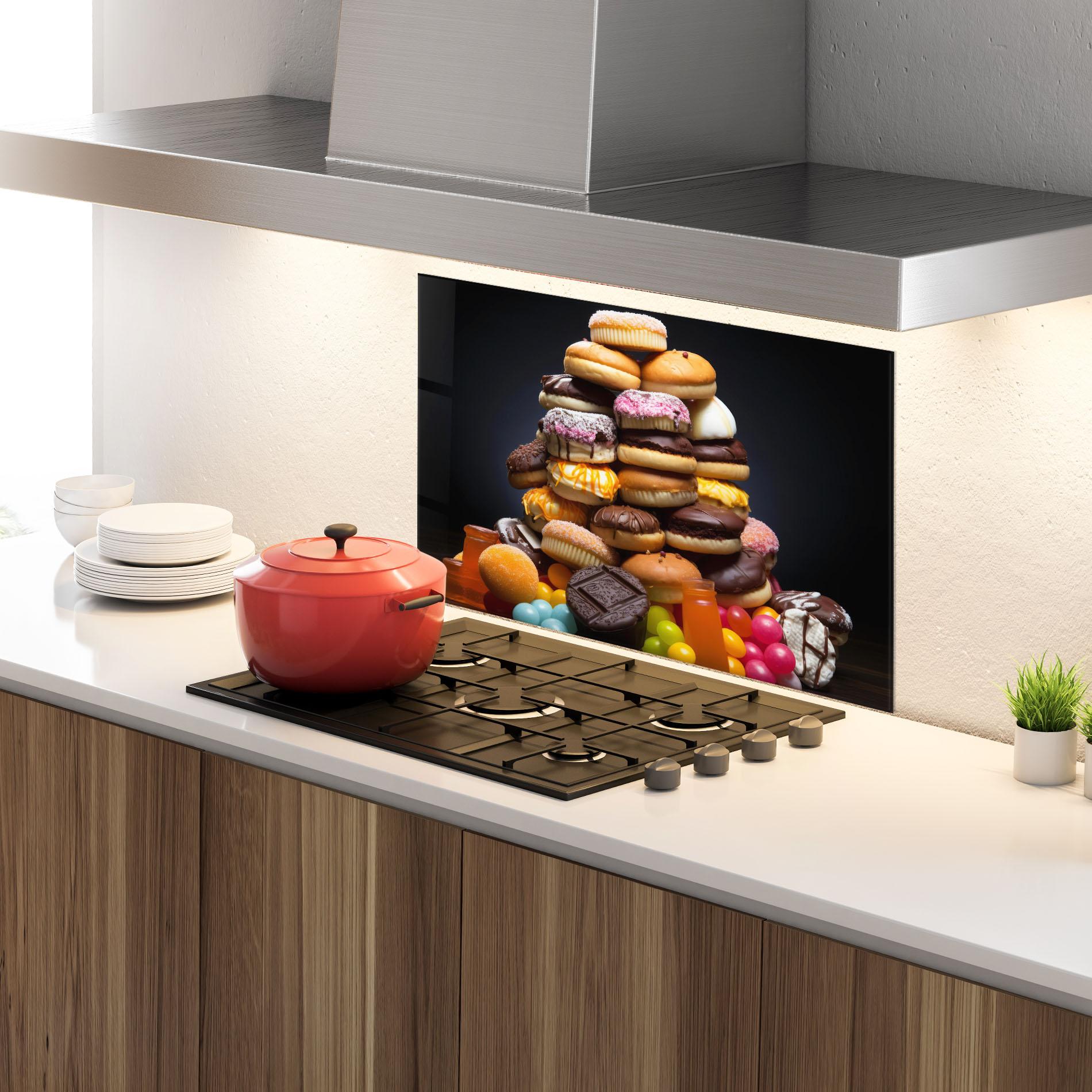 Panou Sticla Bucatarie Donuts mockup 4