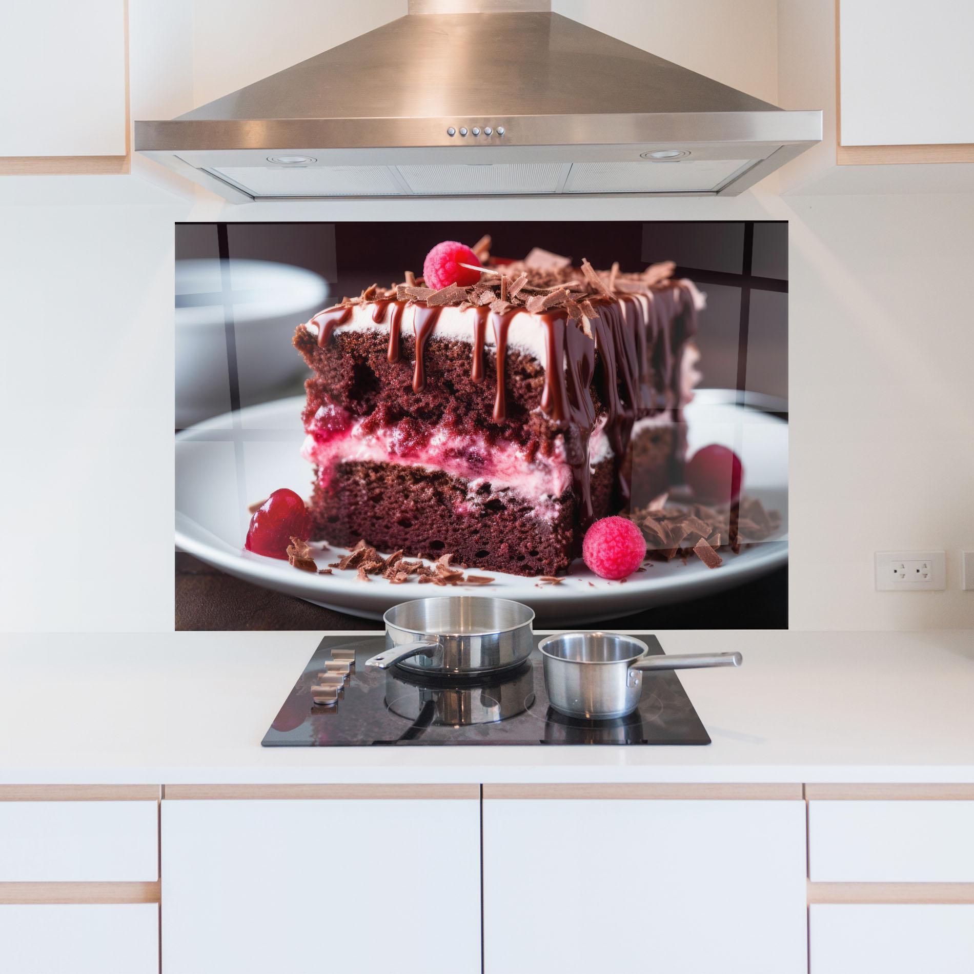 Panou Sticla Bucatarie Brown Cake mockup 5