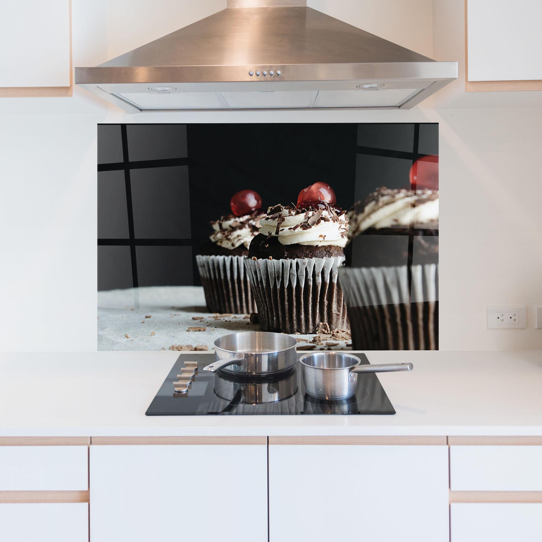 Panou Sticla Bucatarie Brown Muffins mockup 5