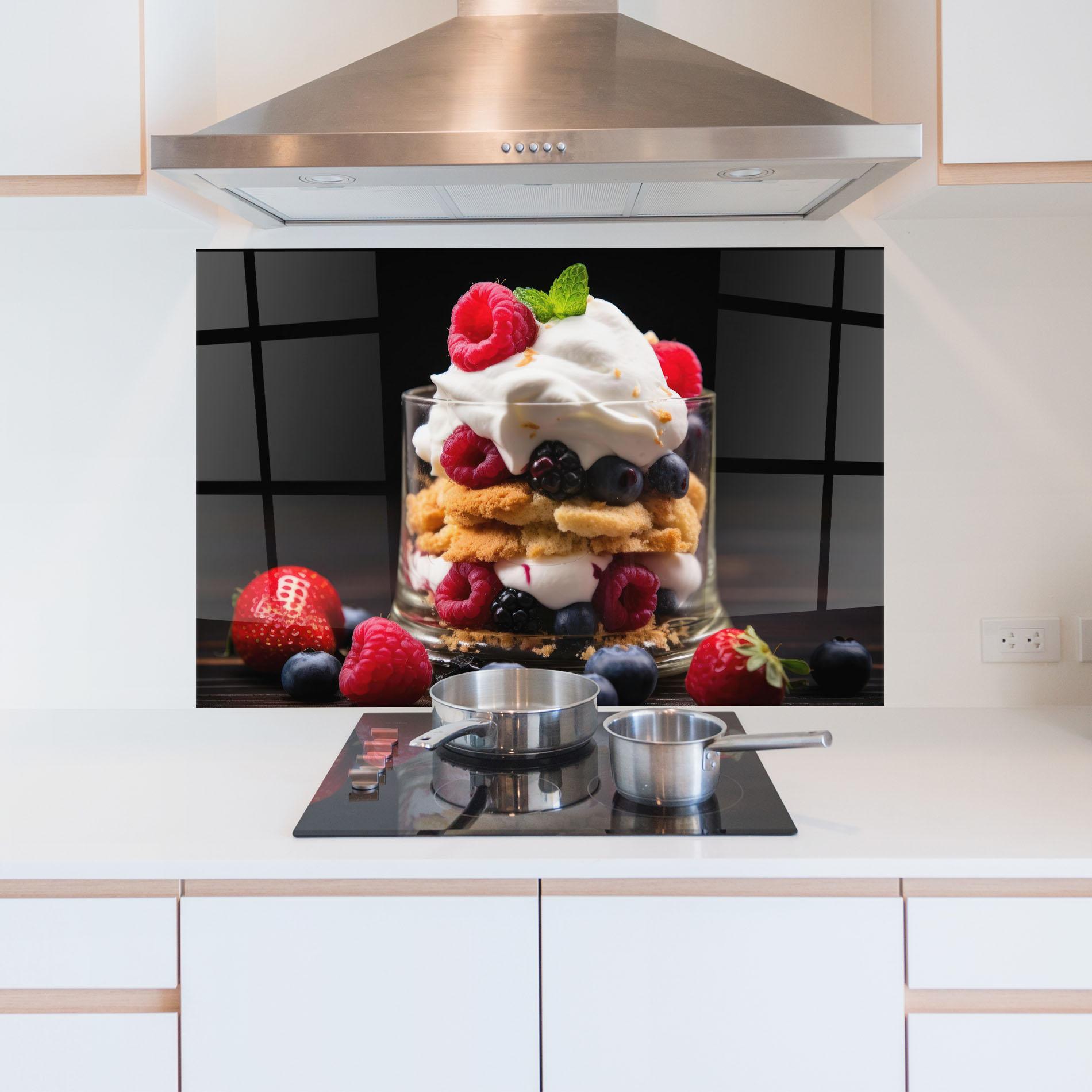 Panou Sticla Bucatarie Cup Fruit Dessert mockup 5