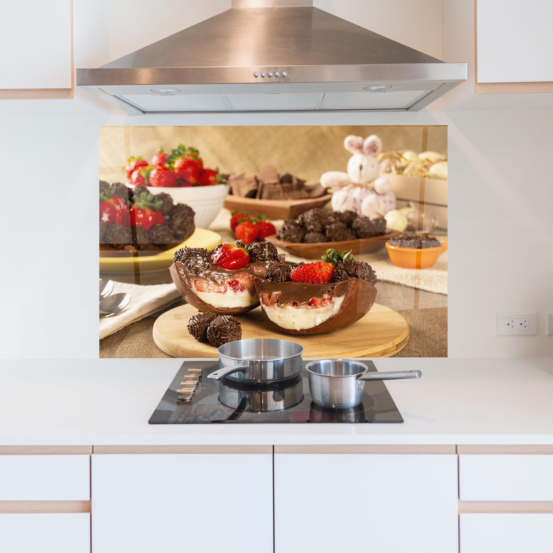 Panou Sticla Bucatarie Easter Egg Chocolate mockup 5