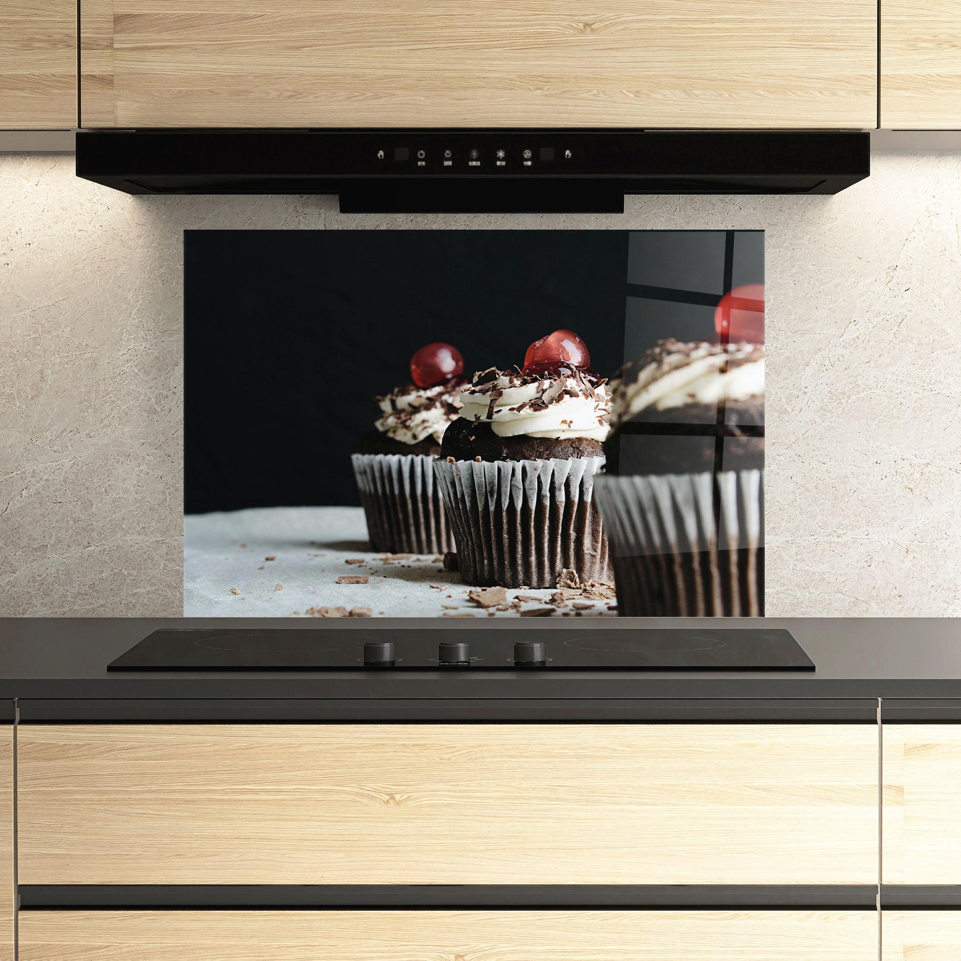 Panou Sticla Bucatarie Brown Muffins mockup 3