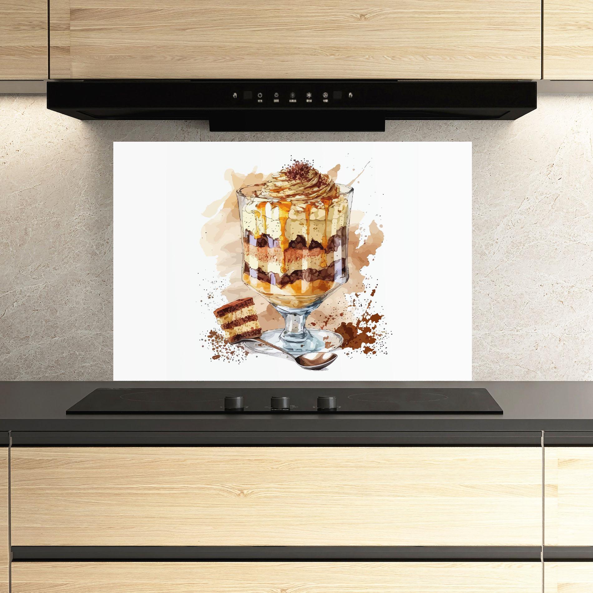 Panou Sticla Bucatarie Cup Dessert mockup 3