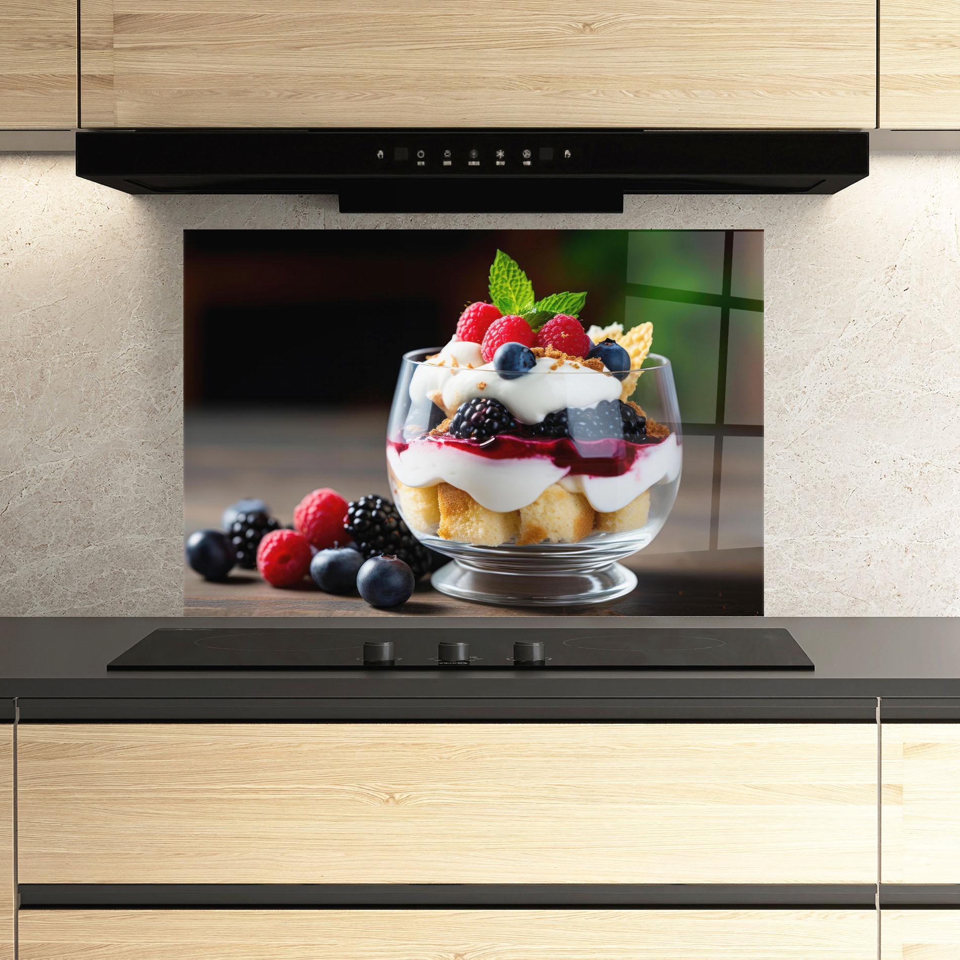 Panou Sticla Bucatarie Cup Sweet Dessert mockup 3