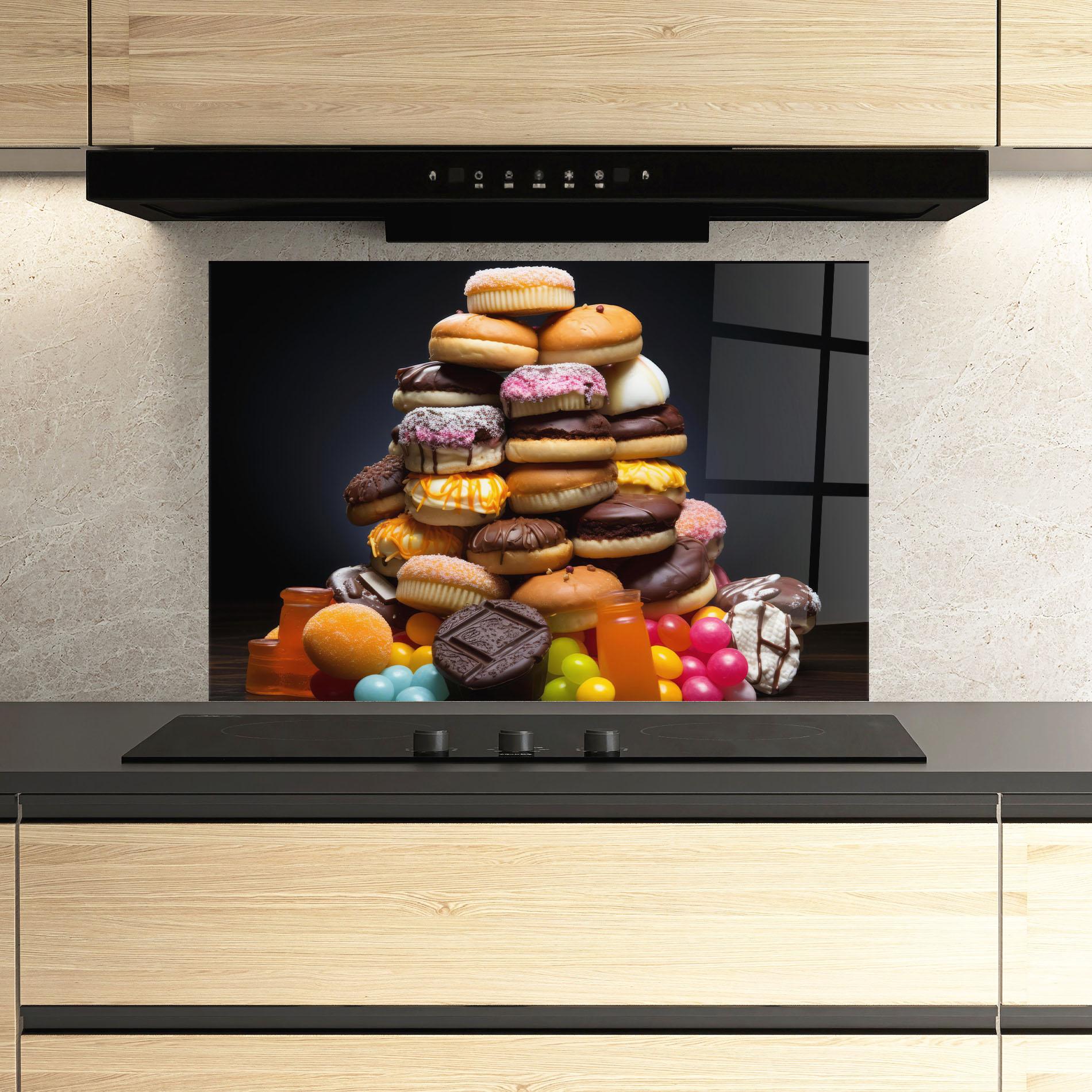 Panou Sticla Bucatarie Donuts mockup 3