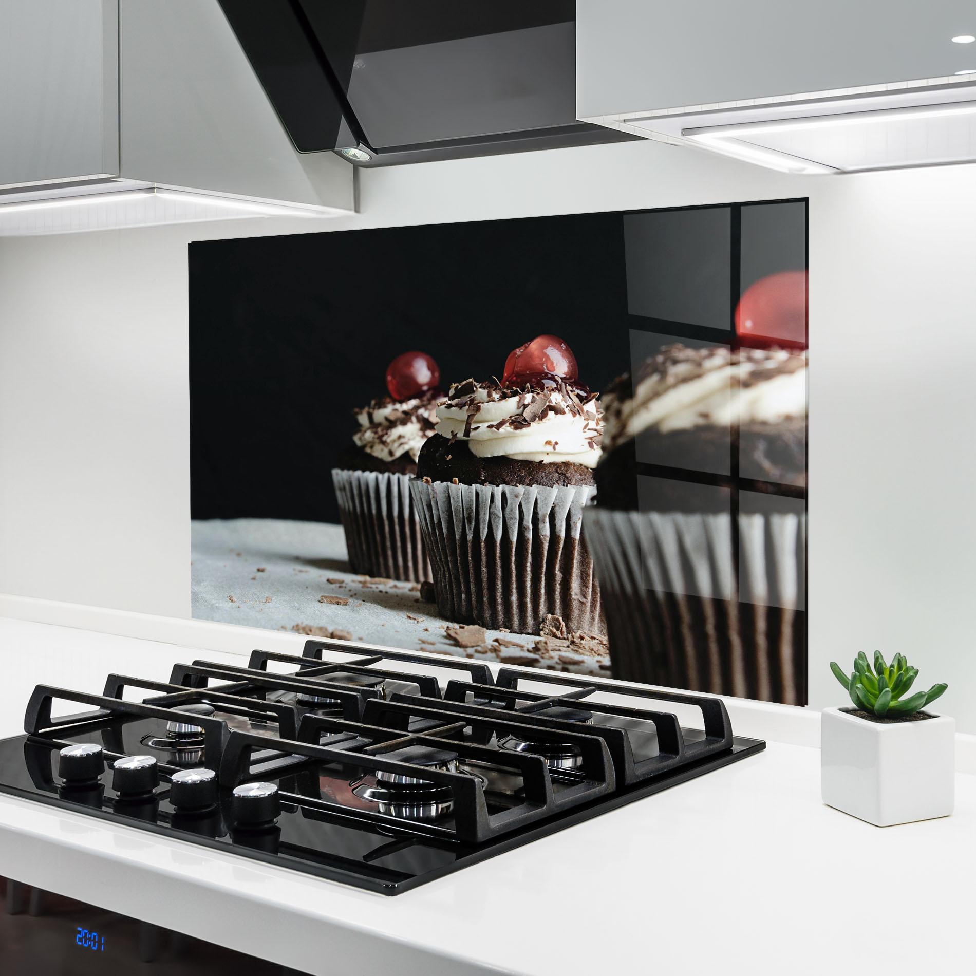 Panou Sticla Bucatarie Brown Muffins mockup 6