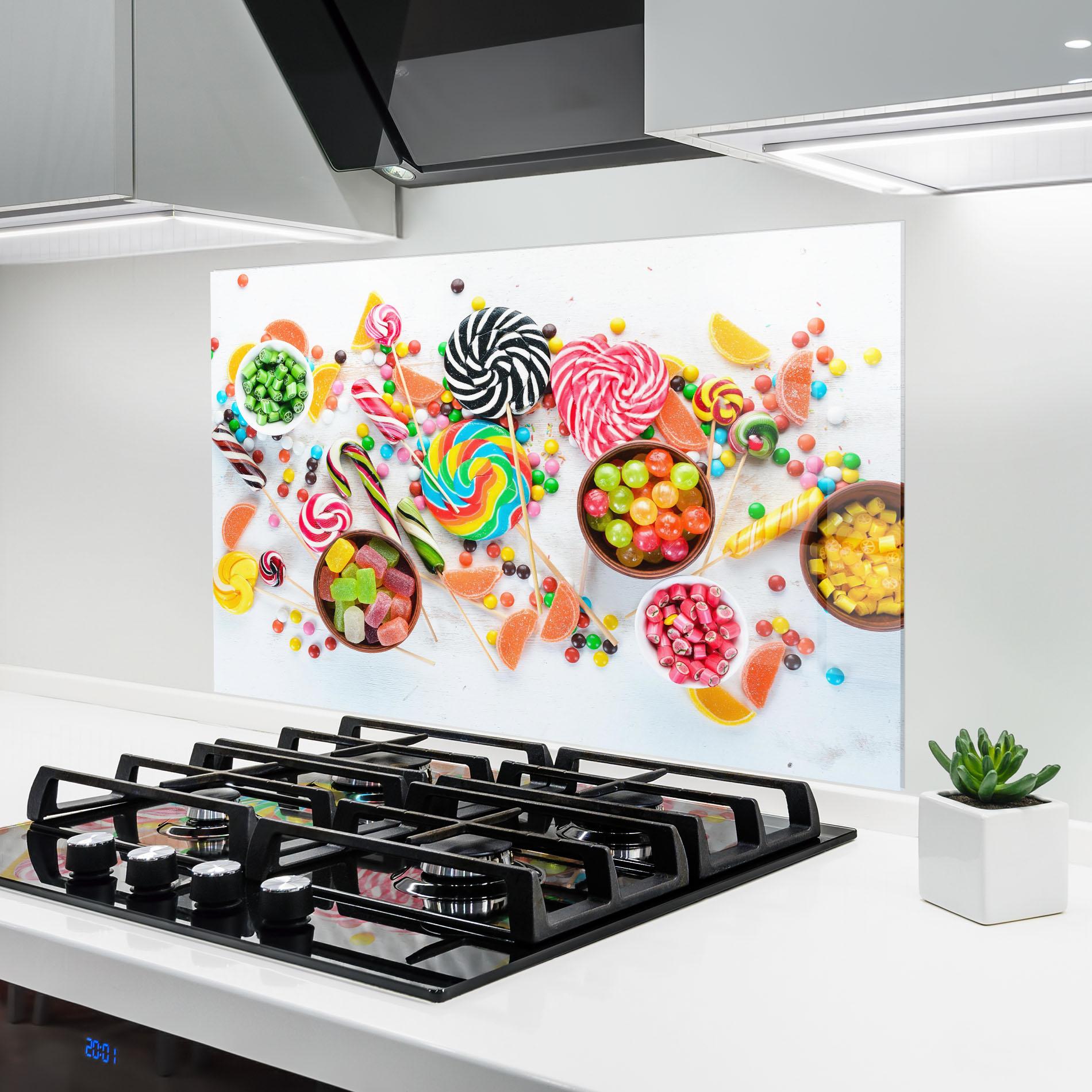 Panou Sticla Bucatarie Colorful Candies Jelly mockup 6