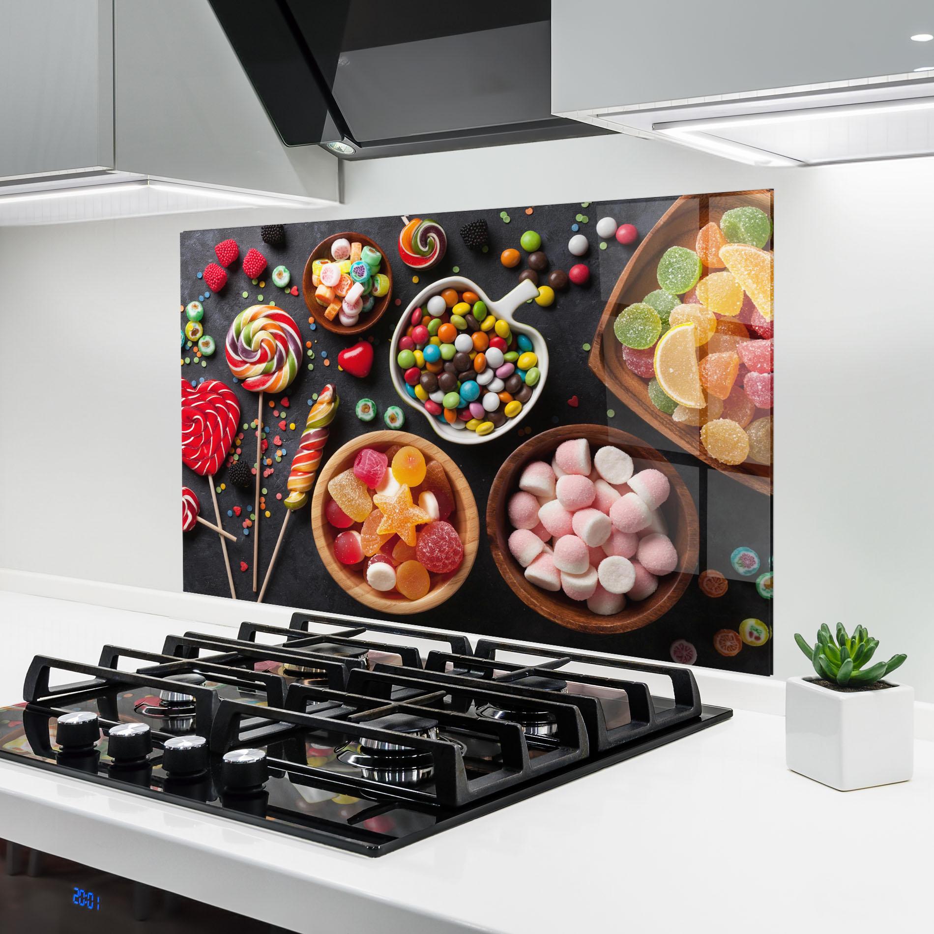 Panou Sticla Bucatarie Colorful Candies mockup 6