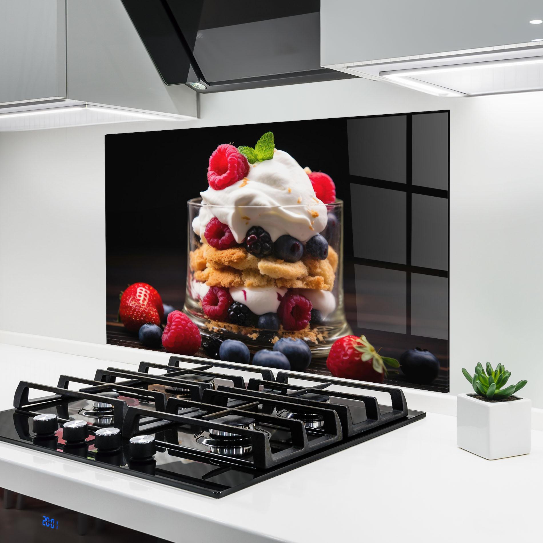 Panou Sticla Bucatarie Cup Fruit Dessert mockup 6