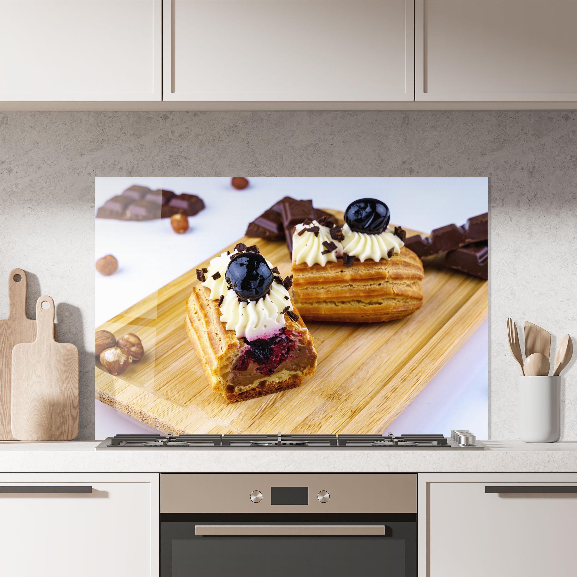 Panou Sticla Bucatarie Blueberry Eclair mockup 7