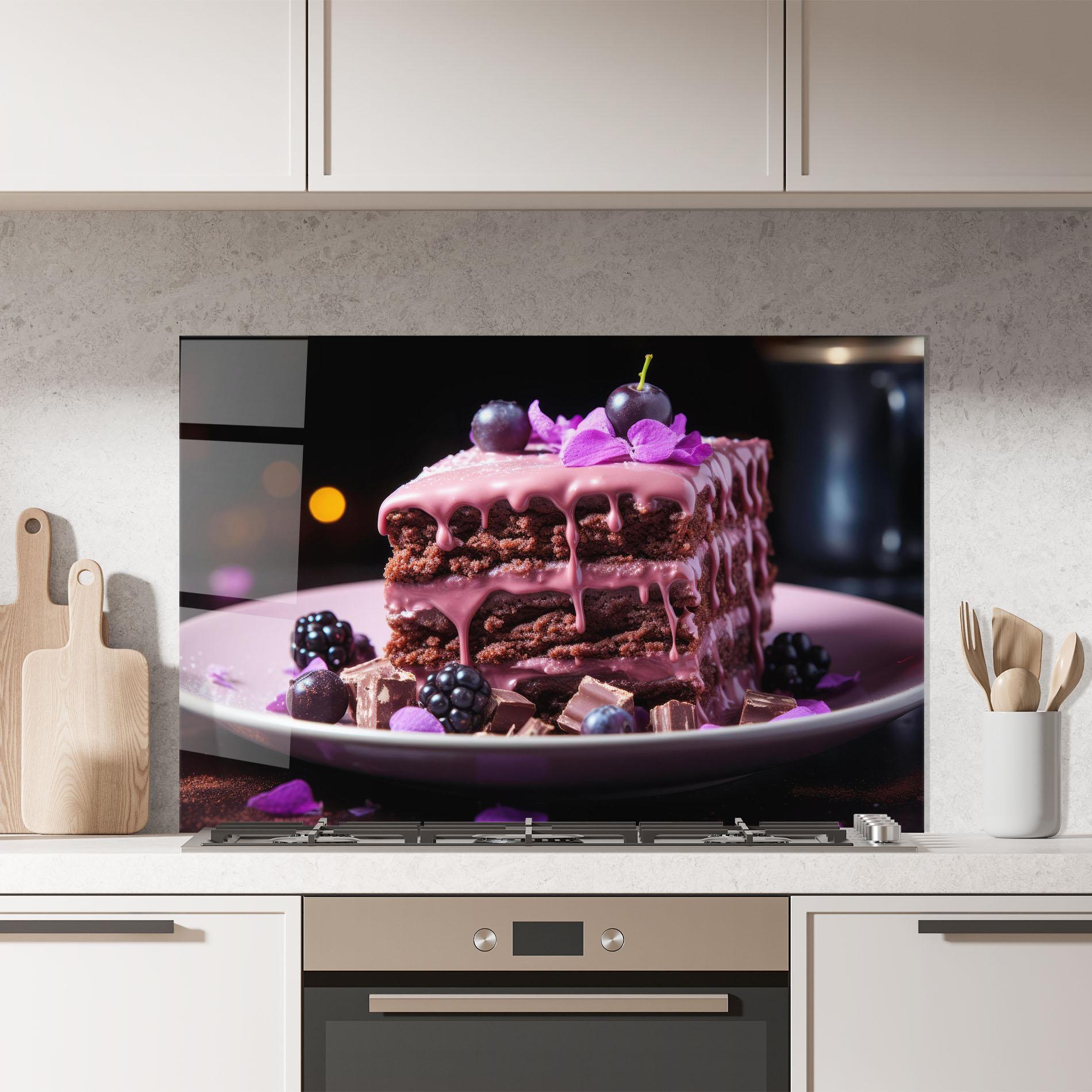 Panou Sticla Bucatarie Chocolate Berries mockup 7