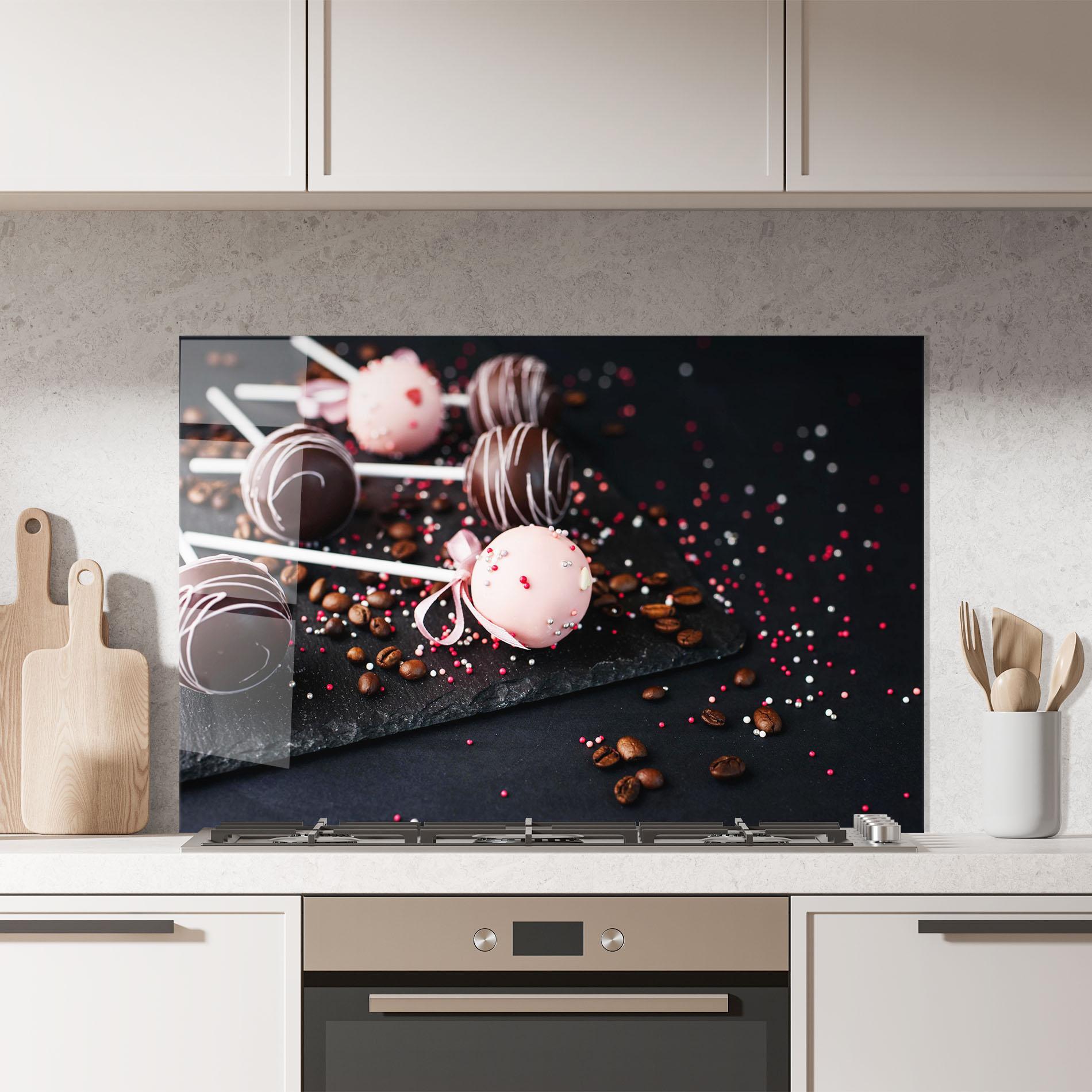 Panou Sticla Bucatarie Chocolate Dessert mockup 7