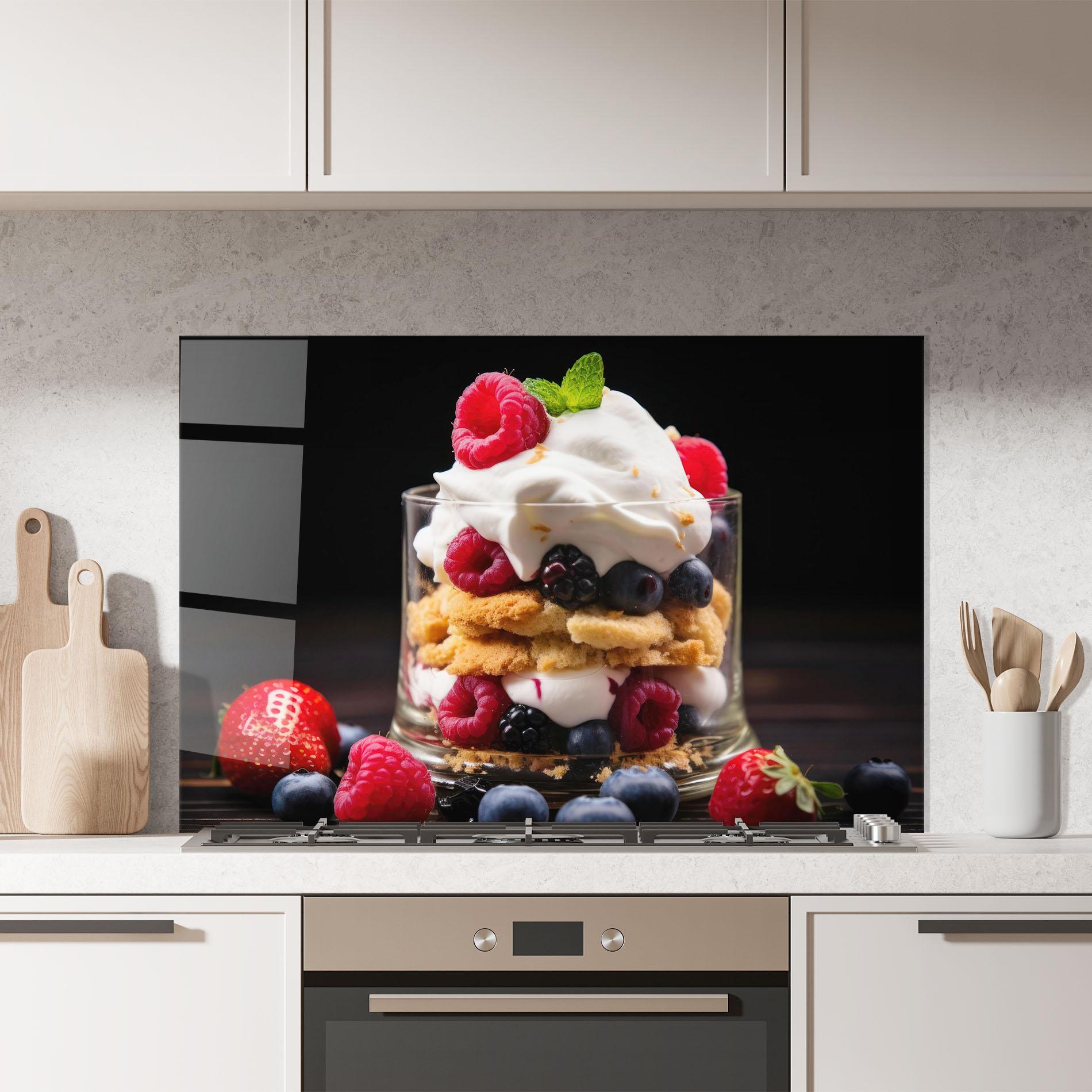 Panou Sticla Bucatarie Cup Fruit Dessert mockup 7