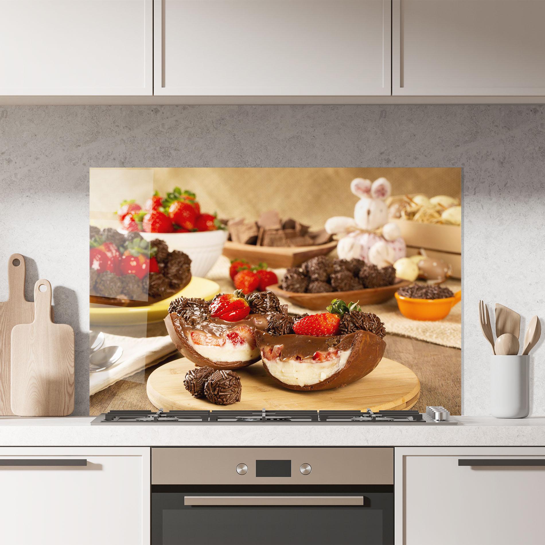 Panou Sticla Bucatarie Easter Egg Chocolate mockup 7