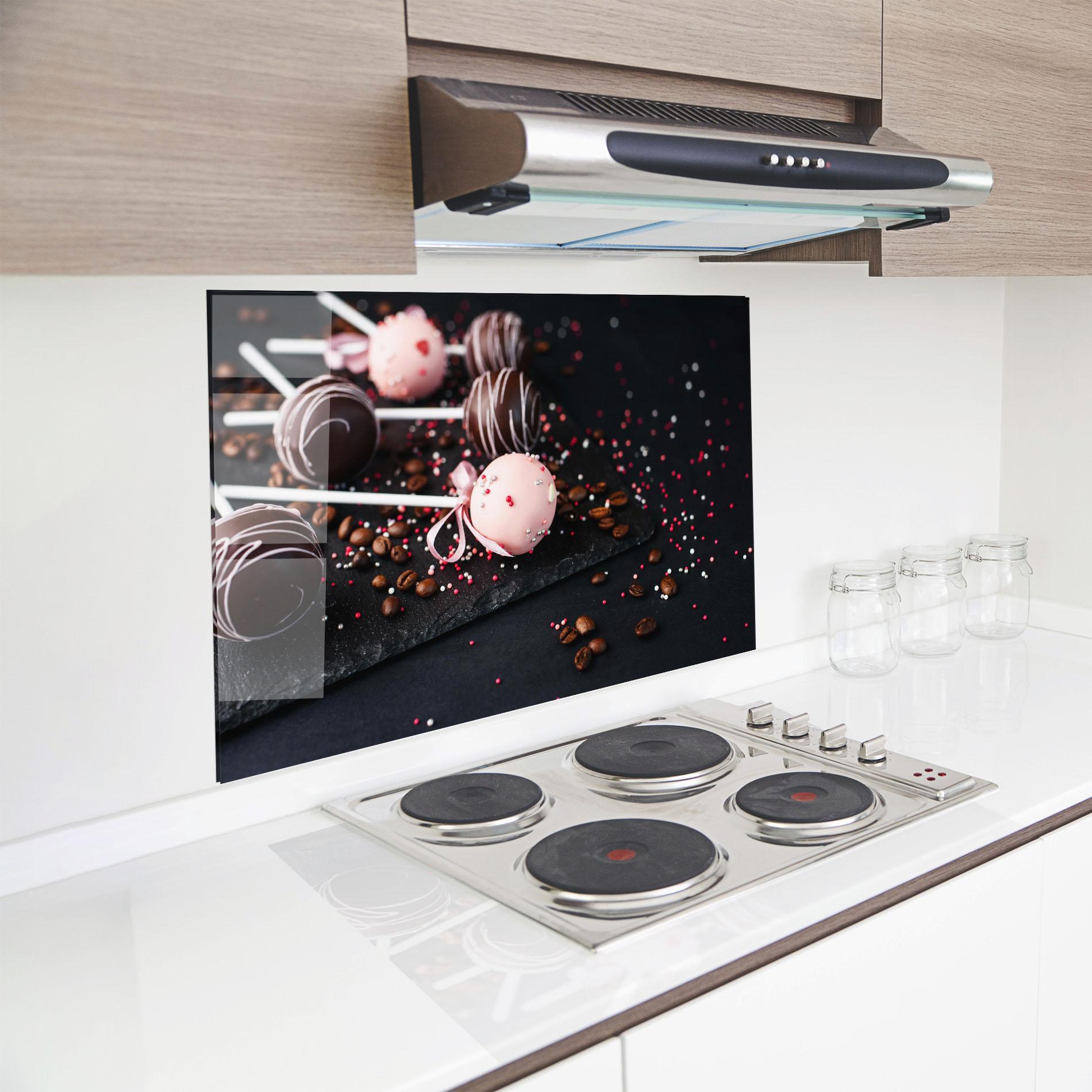 Panou Sticla Bucatarie Chocolate Dessert mockup 8