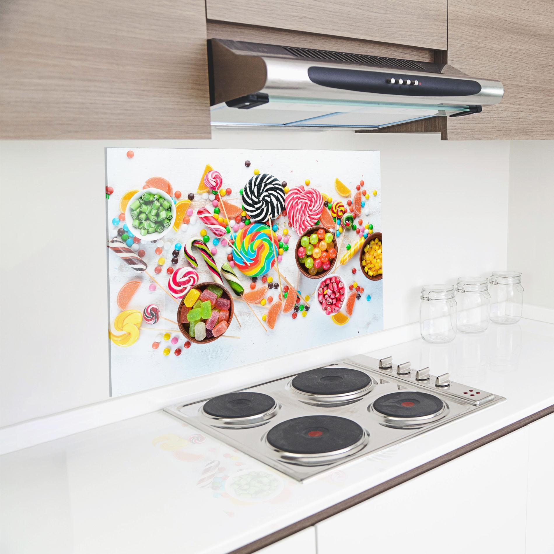Panou Sticla Bucatarie Colorful Candies Jelly mockup 8
