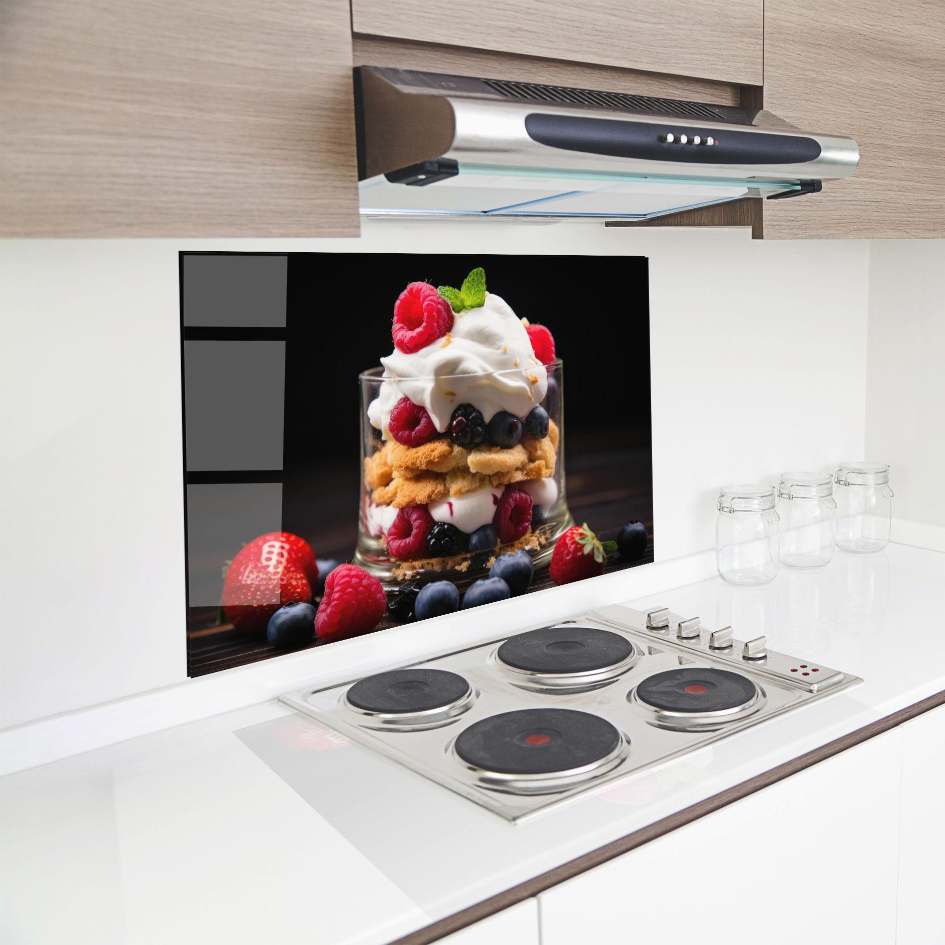 Panou Sticla Bucatarie Cup Fruit Dessert mockup 8