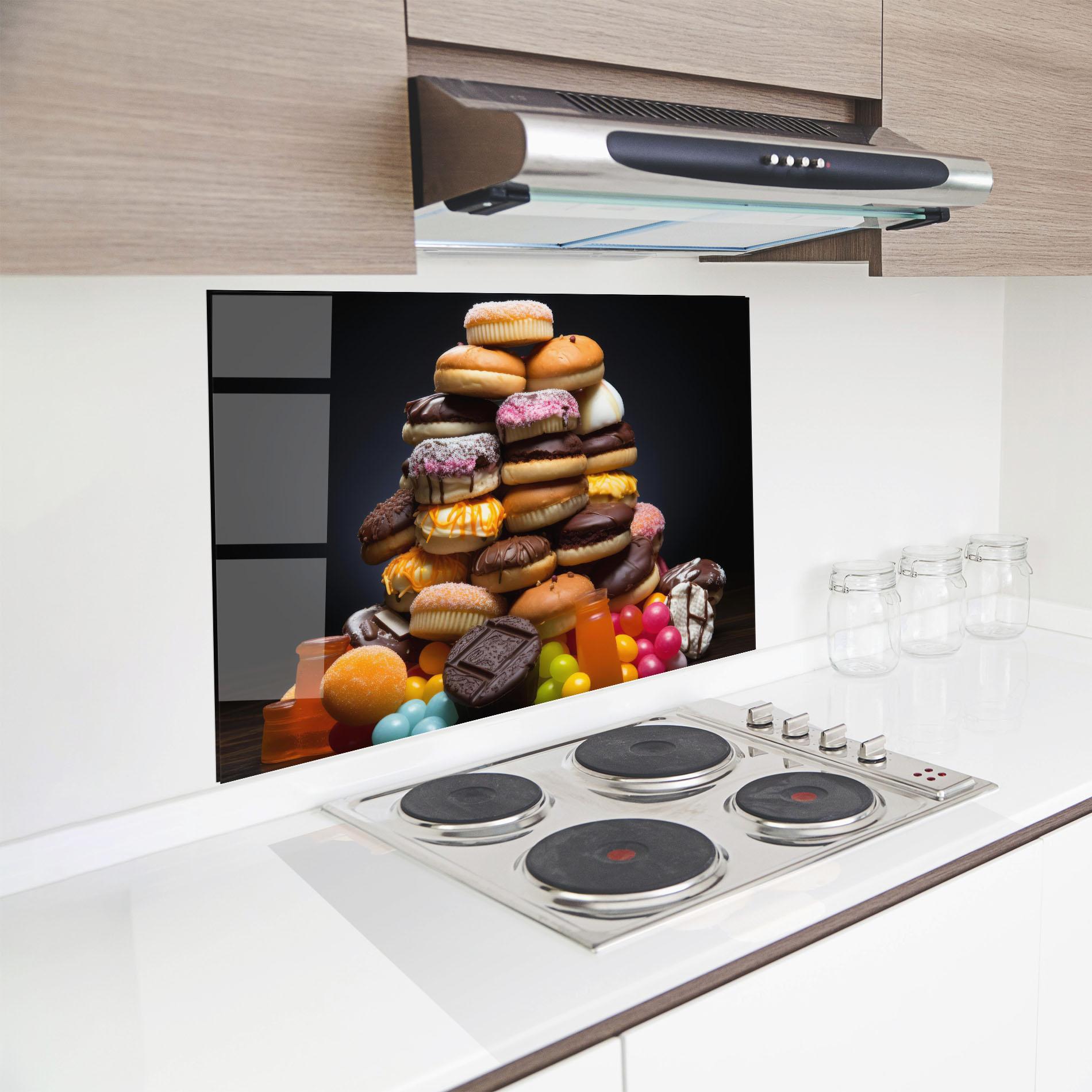 Panou Sticla Bucatarie Donuts mockup 8
